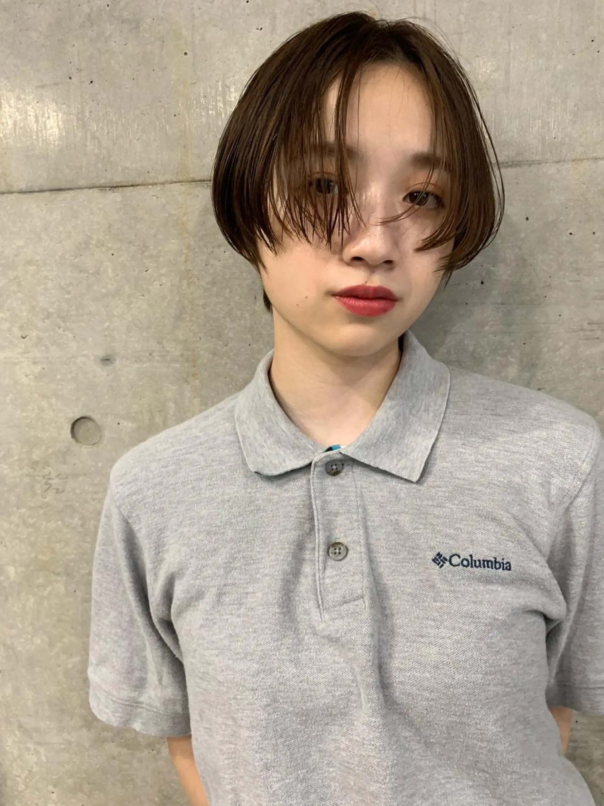 ショート カラー ボブパーマコテ巻き風 パーマNo1深江秀平のヘアスタイル