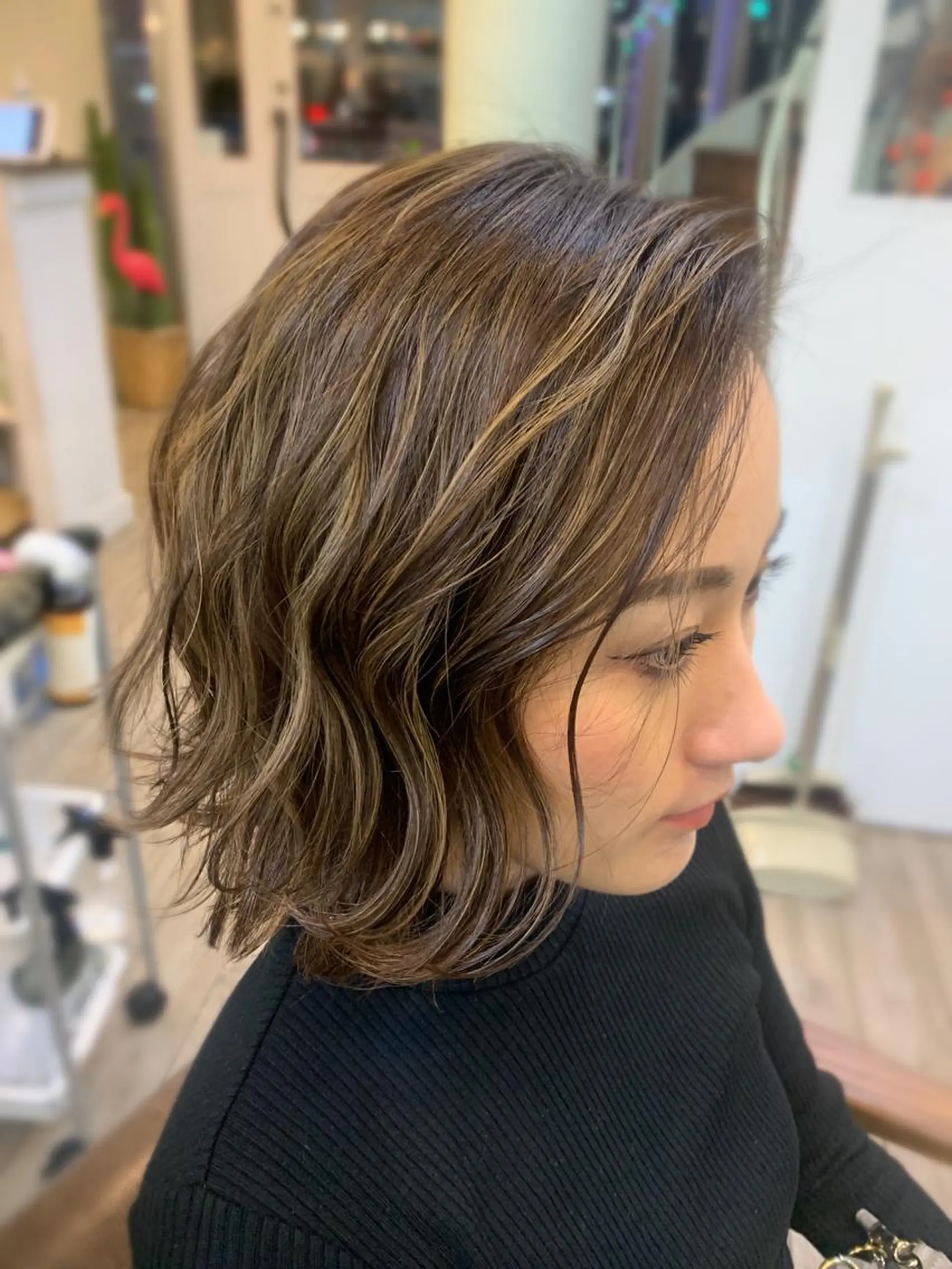 ミディアム ヘアカラー トリートメント 鶴見 和美のヘアスタイル