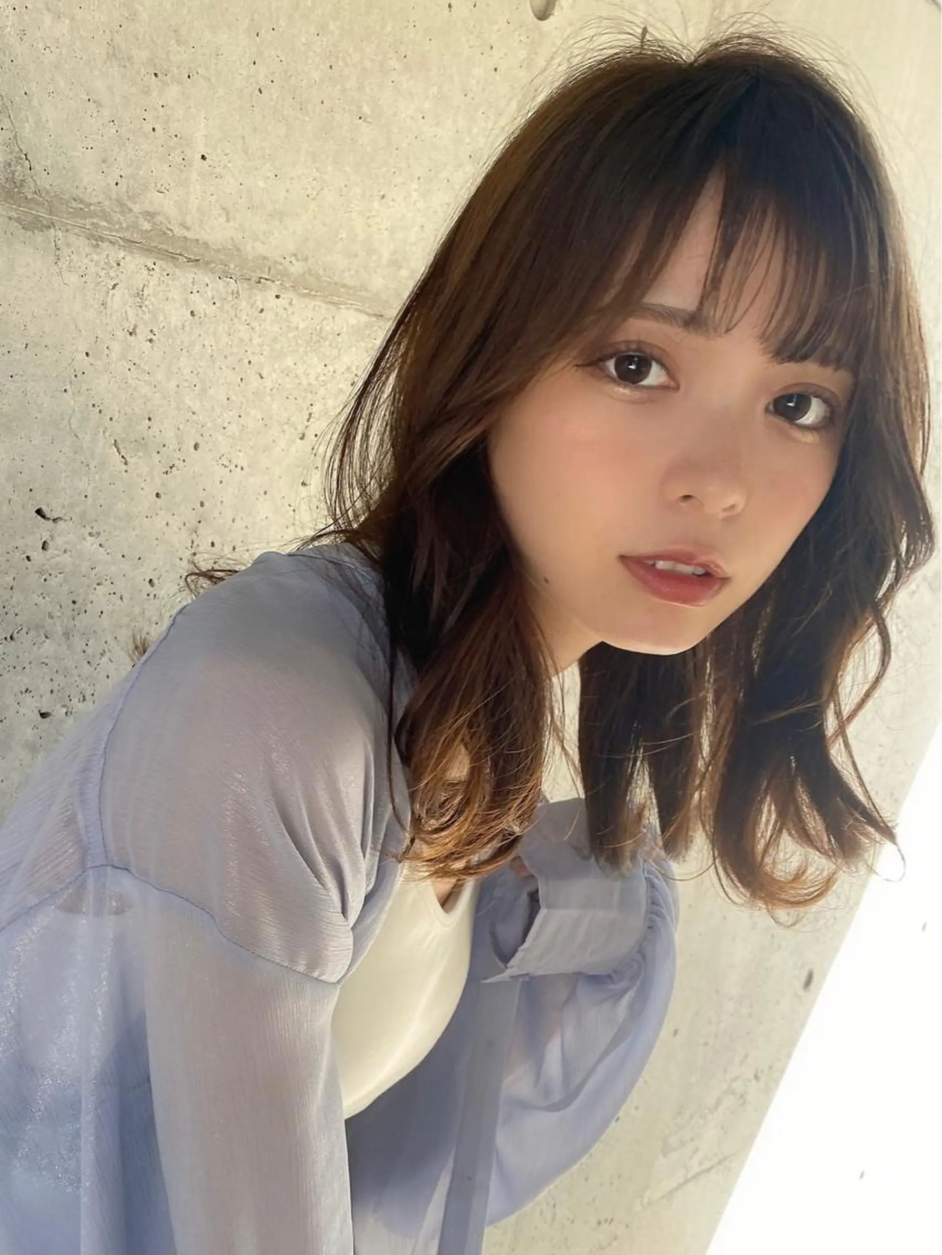 セミロング くびれヘア 髪質改善 縮毛矯正 🧡くびれヘア/前髪 顔周り🧡久原結衣のヘアスタイル