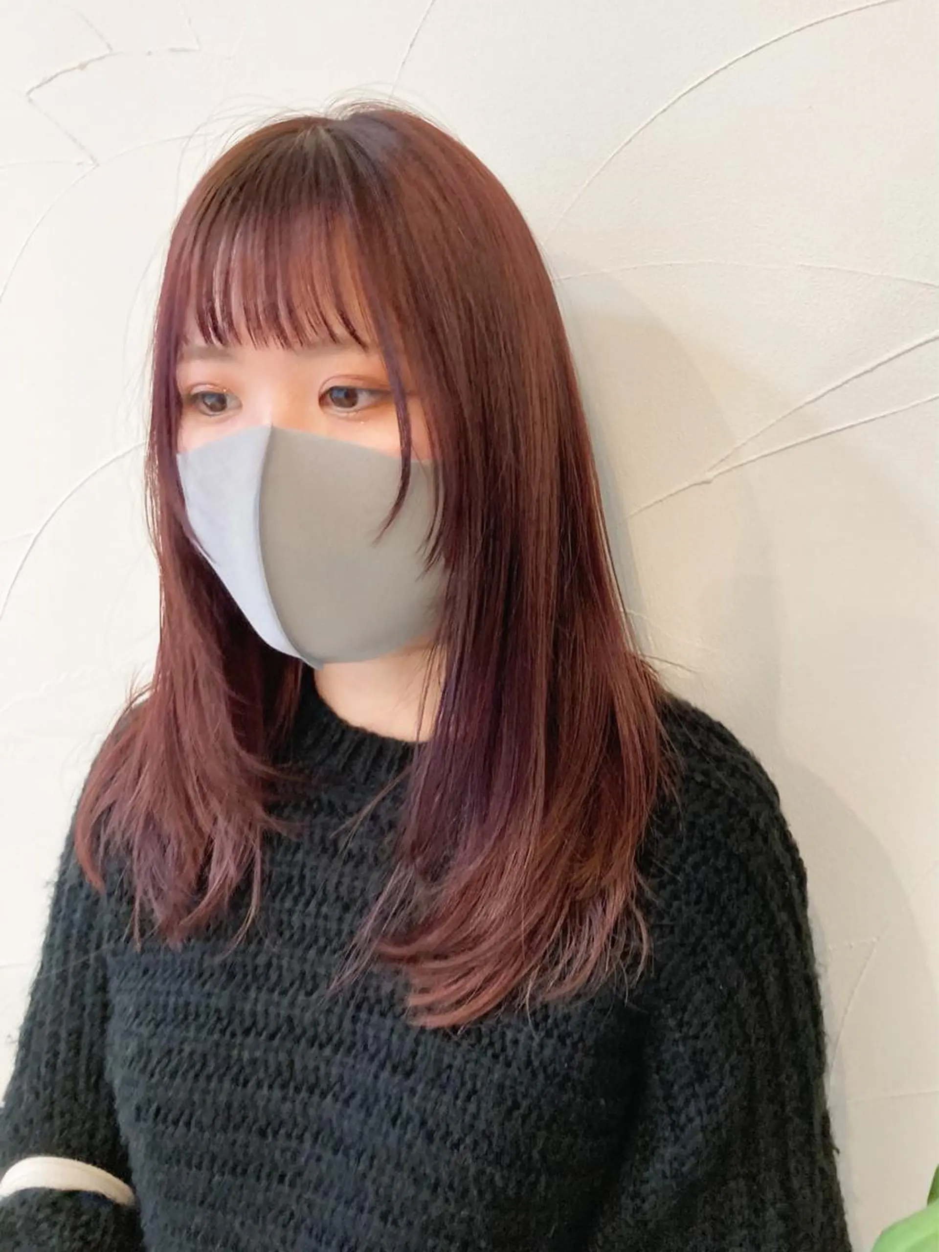 ミディアム カラー カット ヘアカラー トリートメント 樋野 亮のヘアスタイル