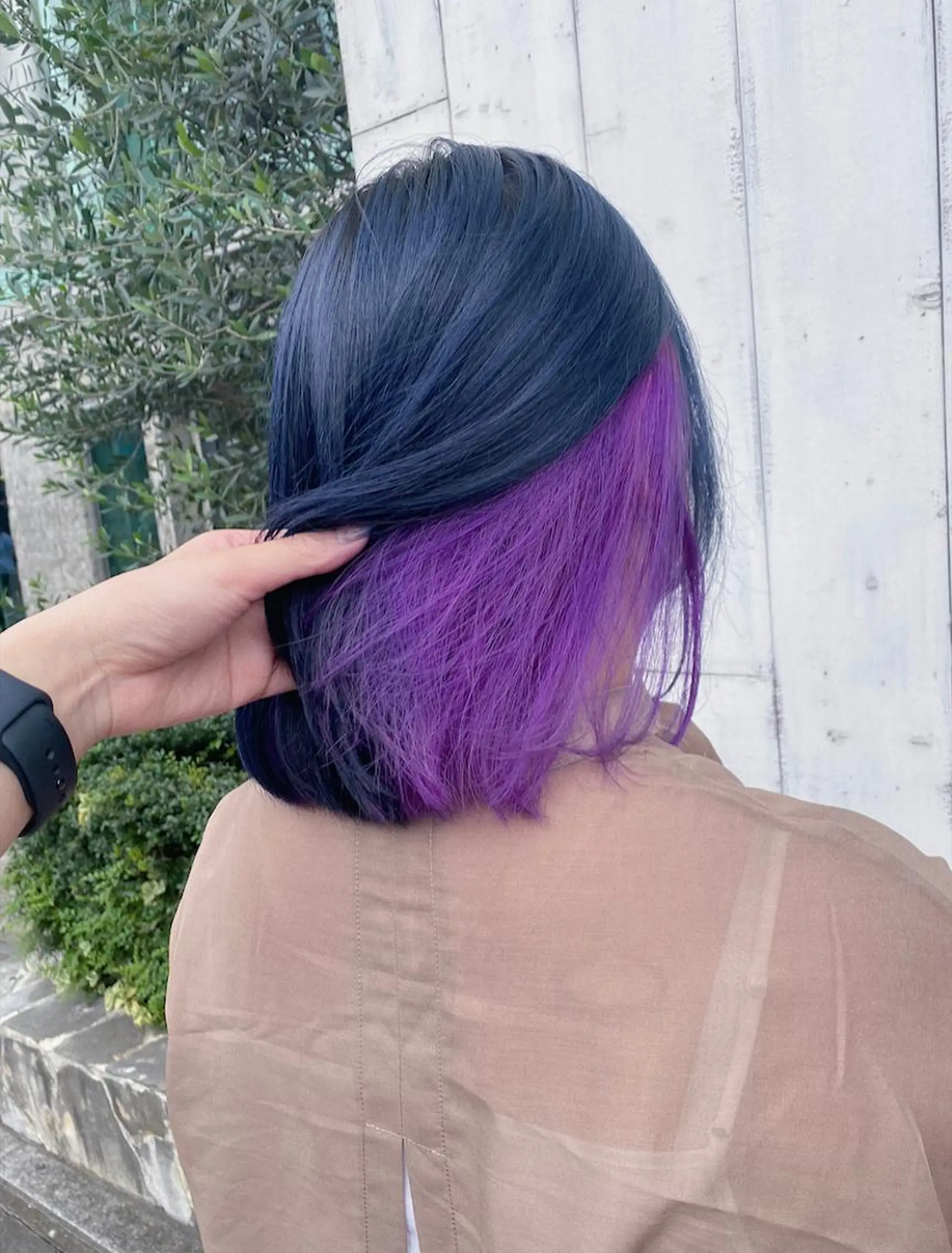 ミディアム カラー ヘアアレンジ 韓国レイヤーカット/ 儚げカラーチナツのヘアスタイル