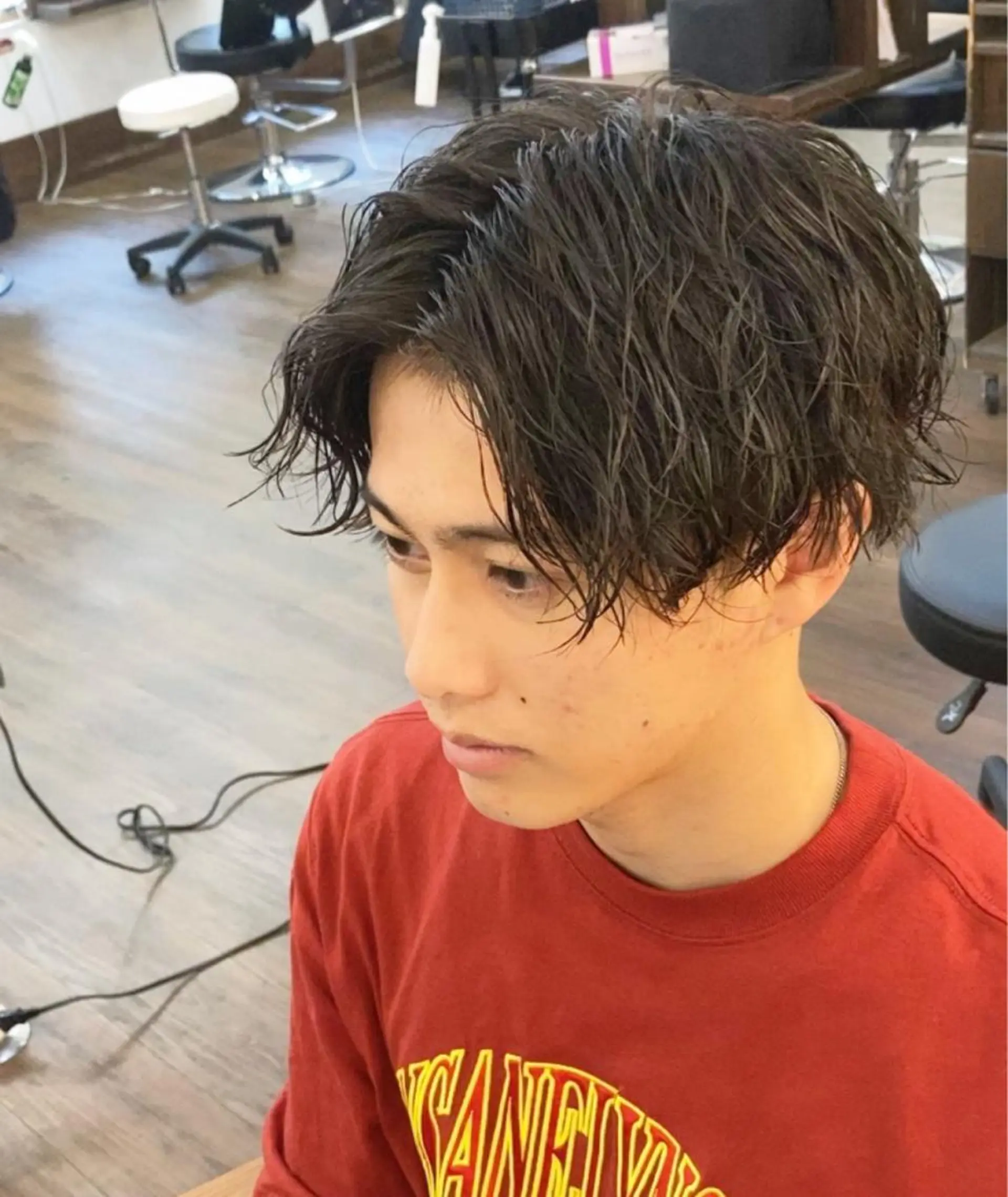 パーマ メンズ カット パーマ メンズサロン　アソビ元町店所属・メンズサロン アソビ元町のヘアスタイル