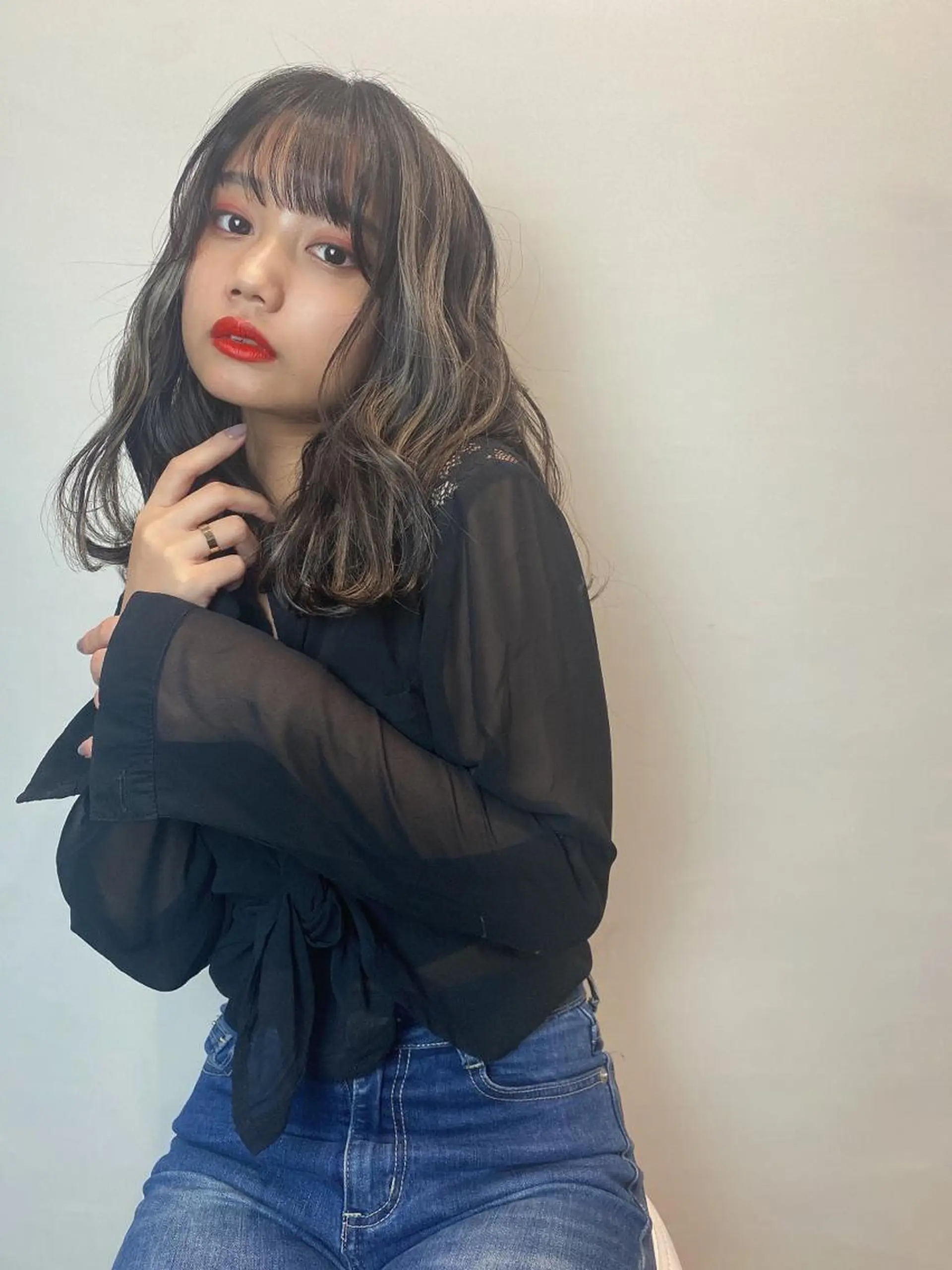 ミディアム LATTE  渋谷所属・♡レイヤーカット れお♡のヘアスタイル