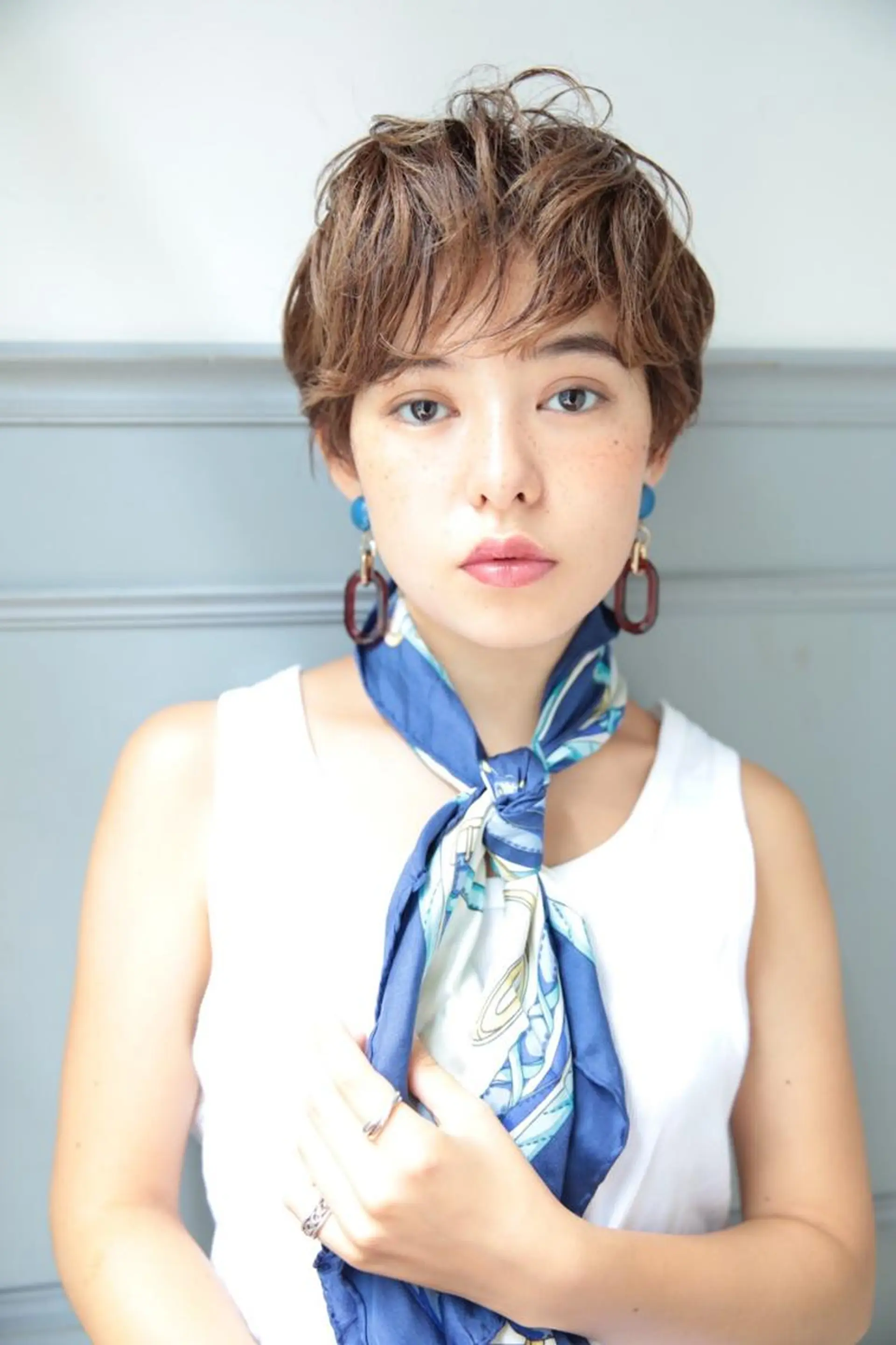 ショート カラー パーマ ヘアアレンジ 山下 直人のヘアスタイル