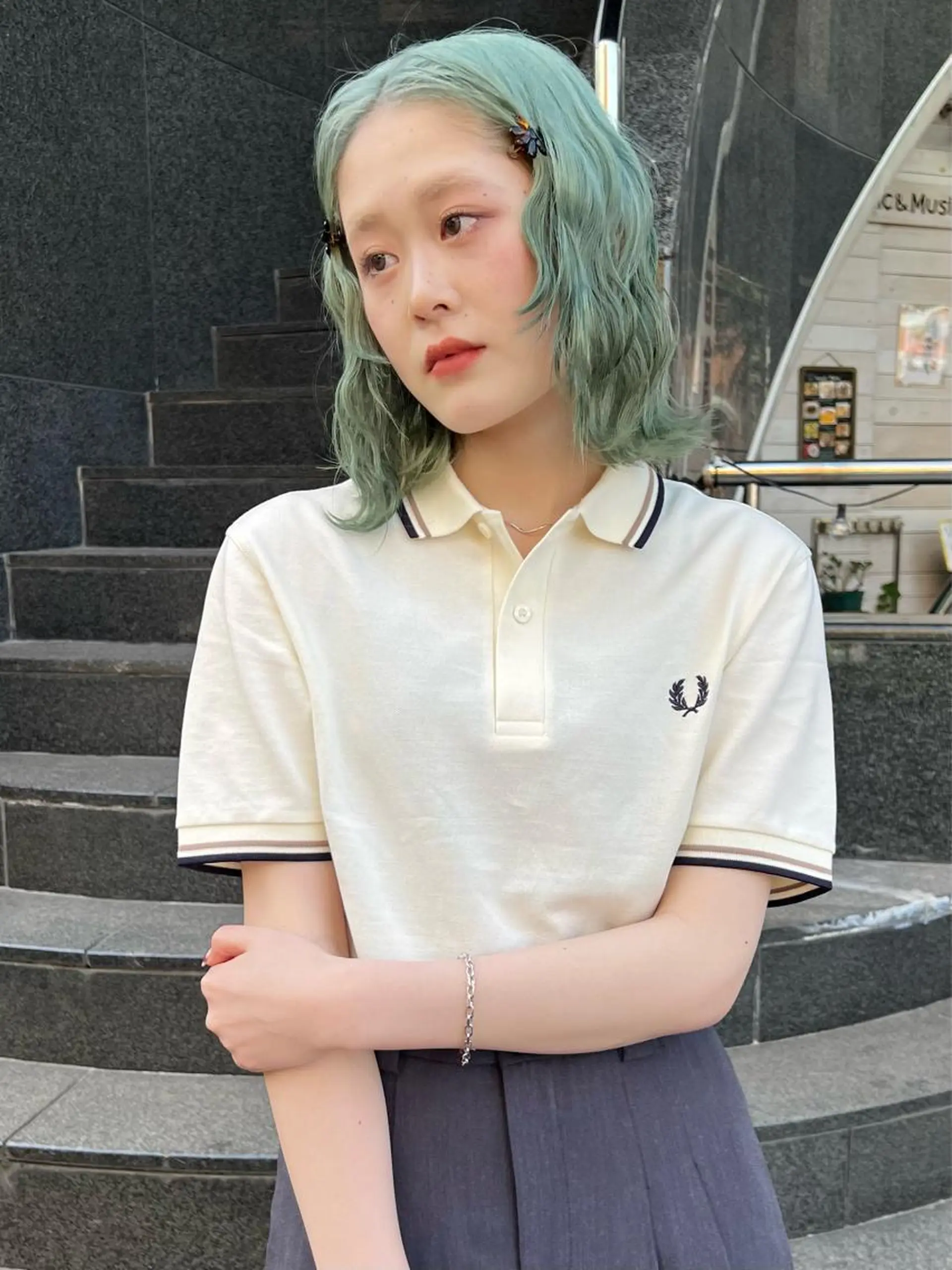 セミロング ヘアカラー トリートメント AI TOKYO　S所属・mizuki 【韓国レイヤー】のヘアスタイル