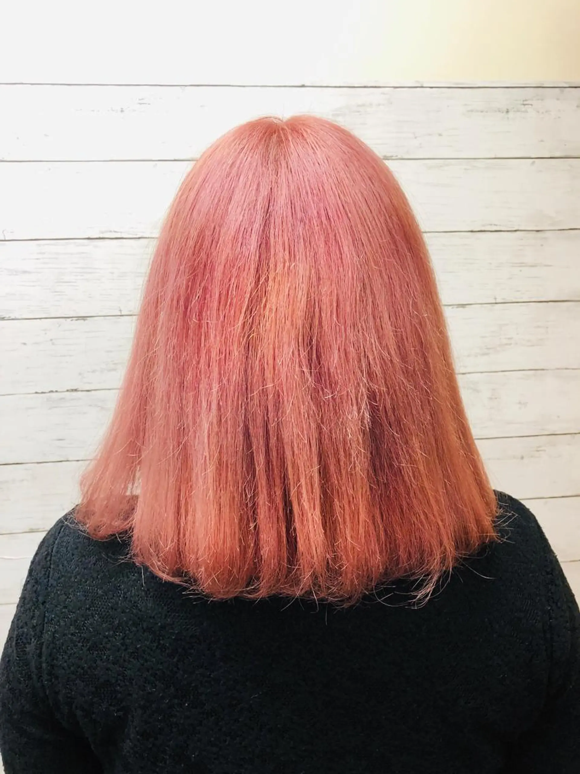 ミディアム カラー ブリーチ ピンクカラー ヘアカラー ヘアセット 韓国ヘア🤍髪質改善 🇰🇷AKANEのヘアスタイル