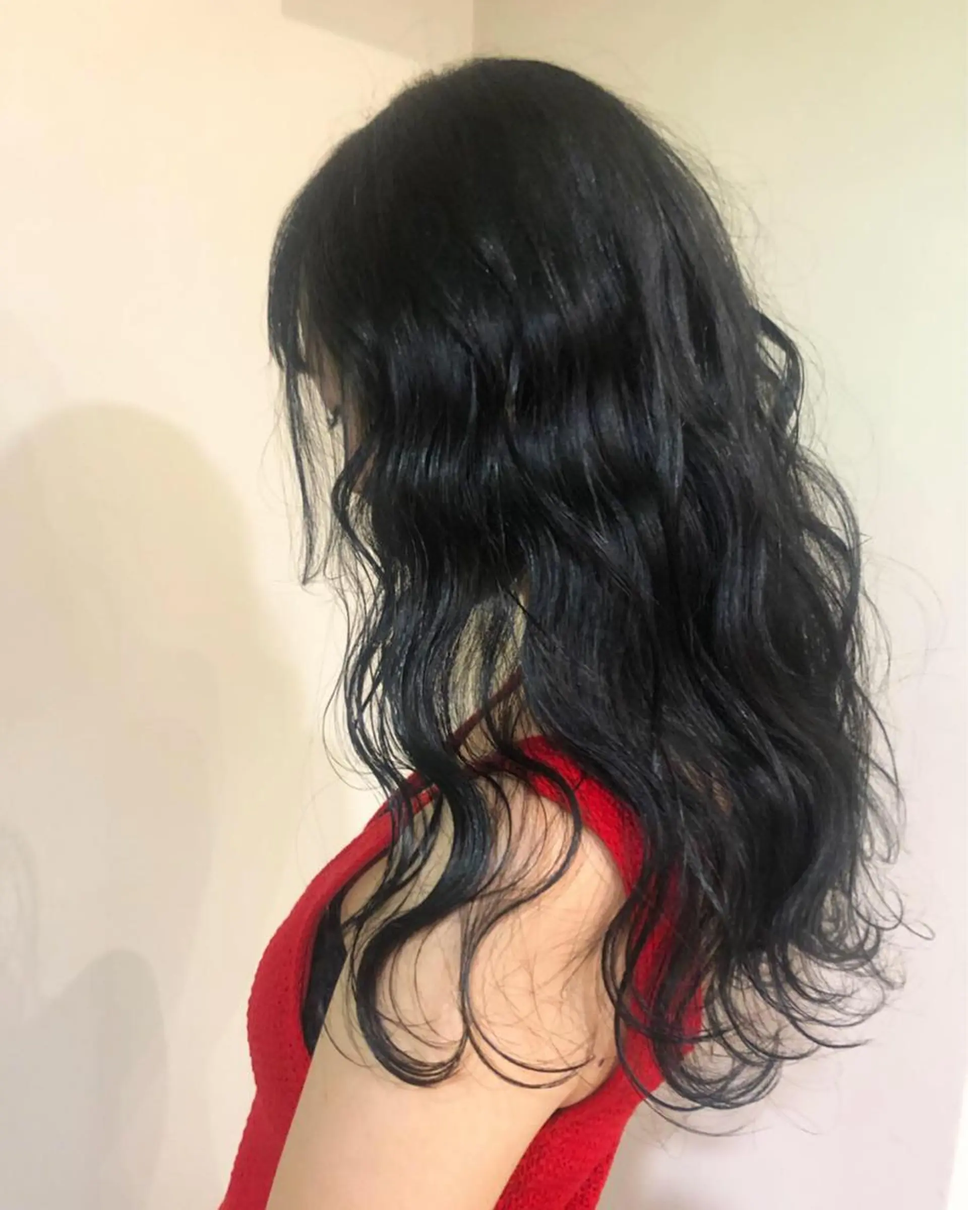 ロング カラー パーマ ヘアアレンジ メンズ キッズ ネイル マツエク・マツパ メンズ就活ヘア メンズ韓国風 黒髪 ブルーカラー ブルーブラック カット ヘアカラー 🌈デザインヘア職人 Kaede🌈のヘアスタイル