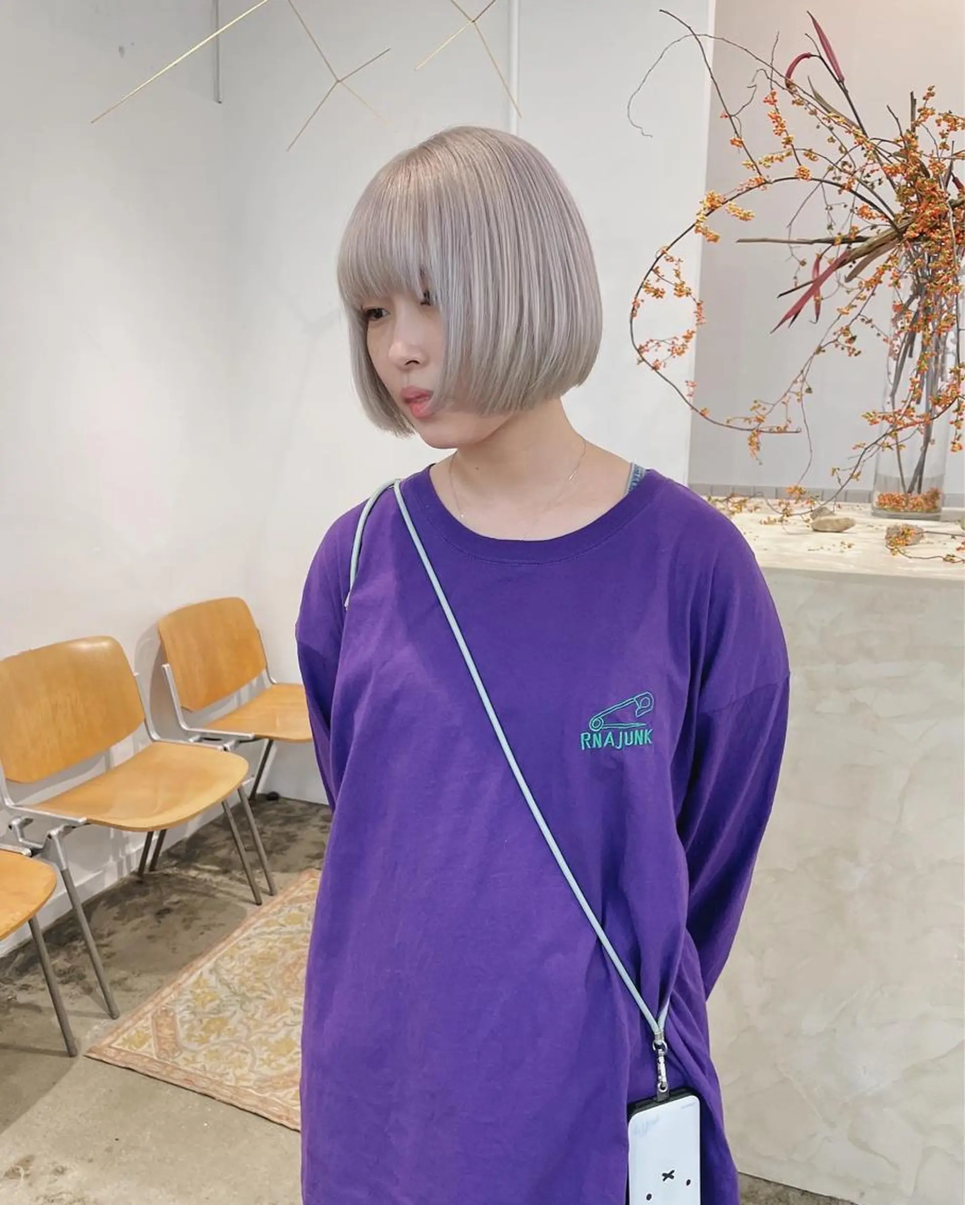 ミディアム カラー ブリーチ ブロンド ホワイトブロンド Belle BIANCA所属・スギヤマ ショウゴのヘアスタイル