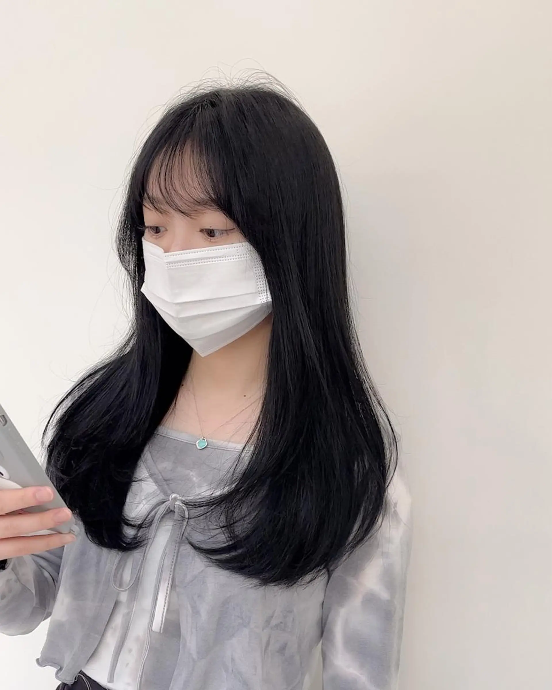 ロング レイヤーカット 小顔カット カット ヘアカラー トリートメント ミタニ/髪質改善 /レイヤーカットのヘアスタイル