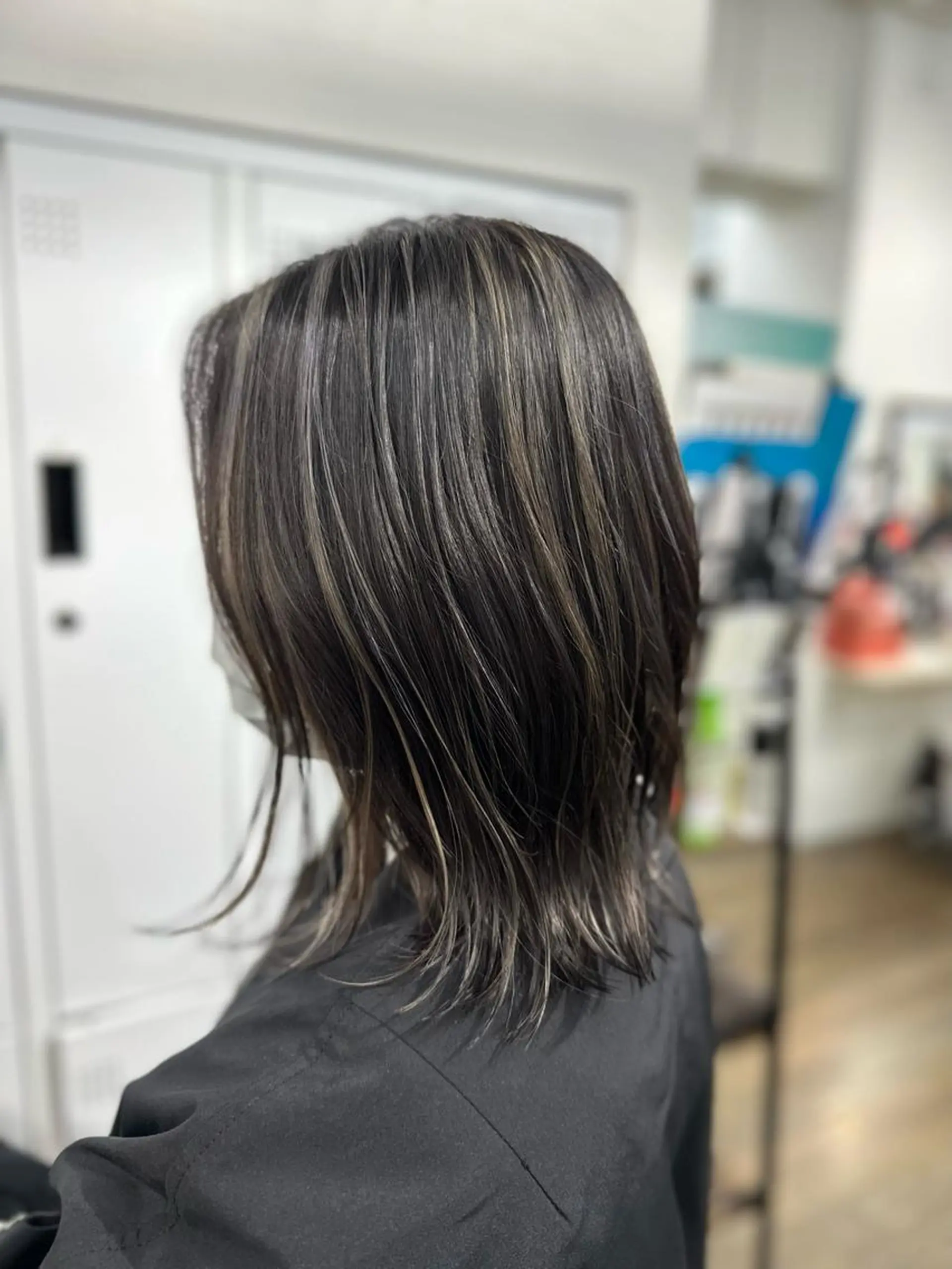 ミディアム ハイライト ヘアカラー 髪質改善ストレートo rメンズスタイル今岡のヘアスタイル