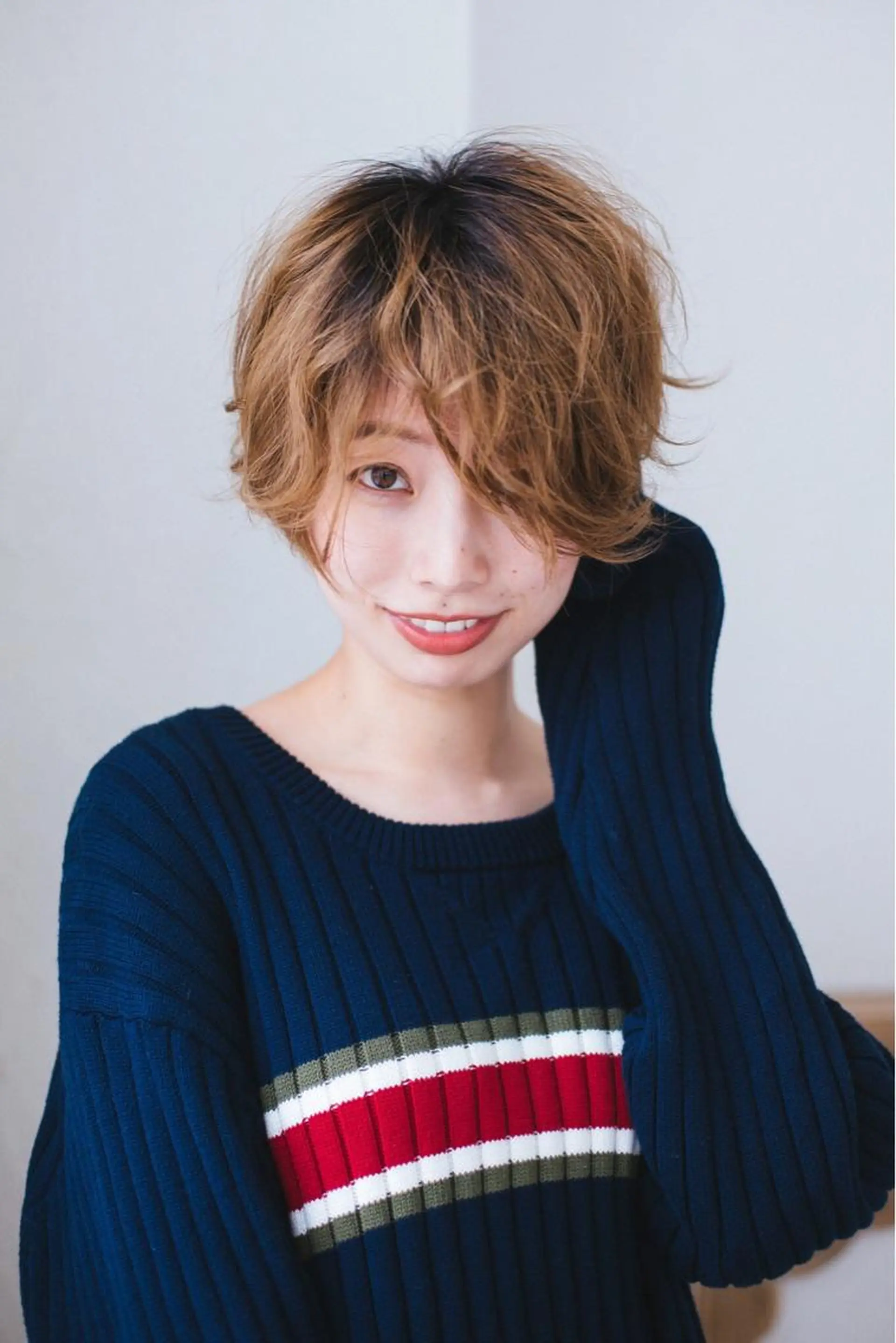 ショート カラー パーマ 【デザイナー】田中 美生のヘアスタイル