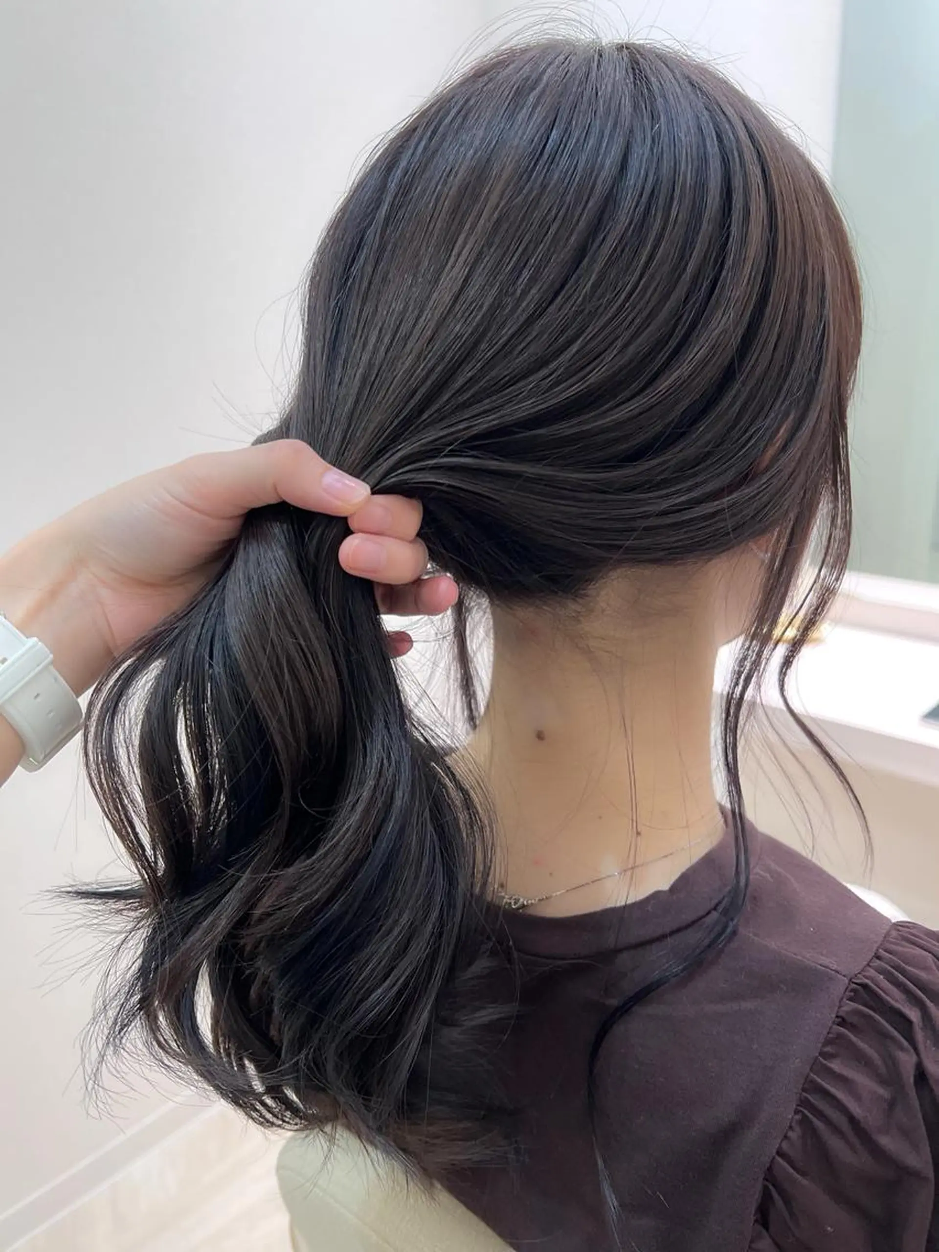 ロング カラー カット ヘアカラー トリートメント 暗髪/艶髪/Ono .のヘアスタイル