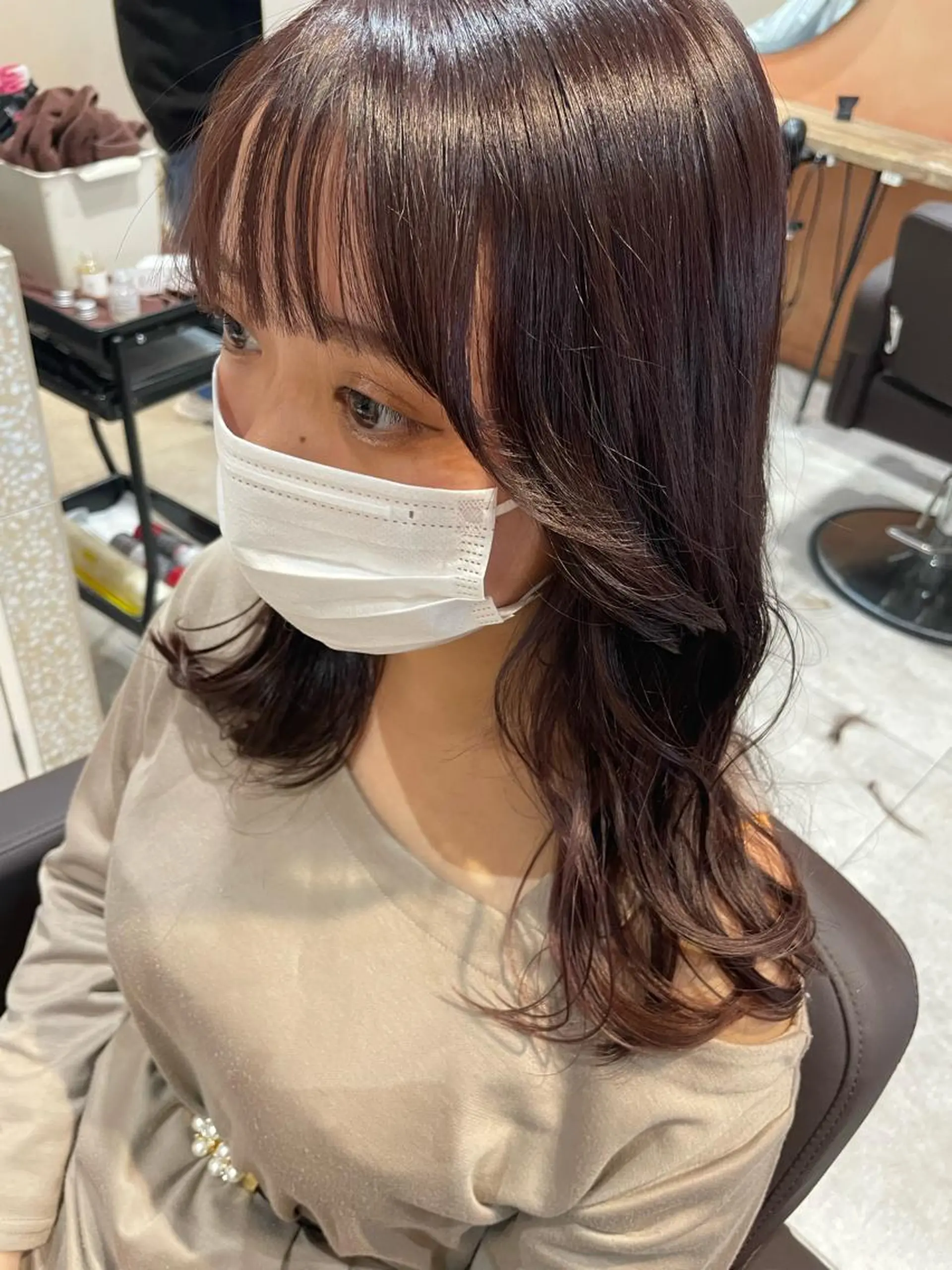 セミロング カラー バイオレットカラー カット ヘアカラー トリートメント 💐パーソナルカラー /市橋加菜💐のヘアスタイル