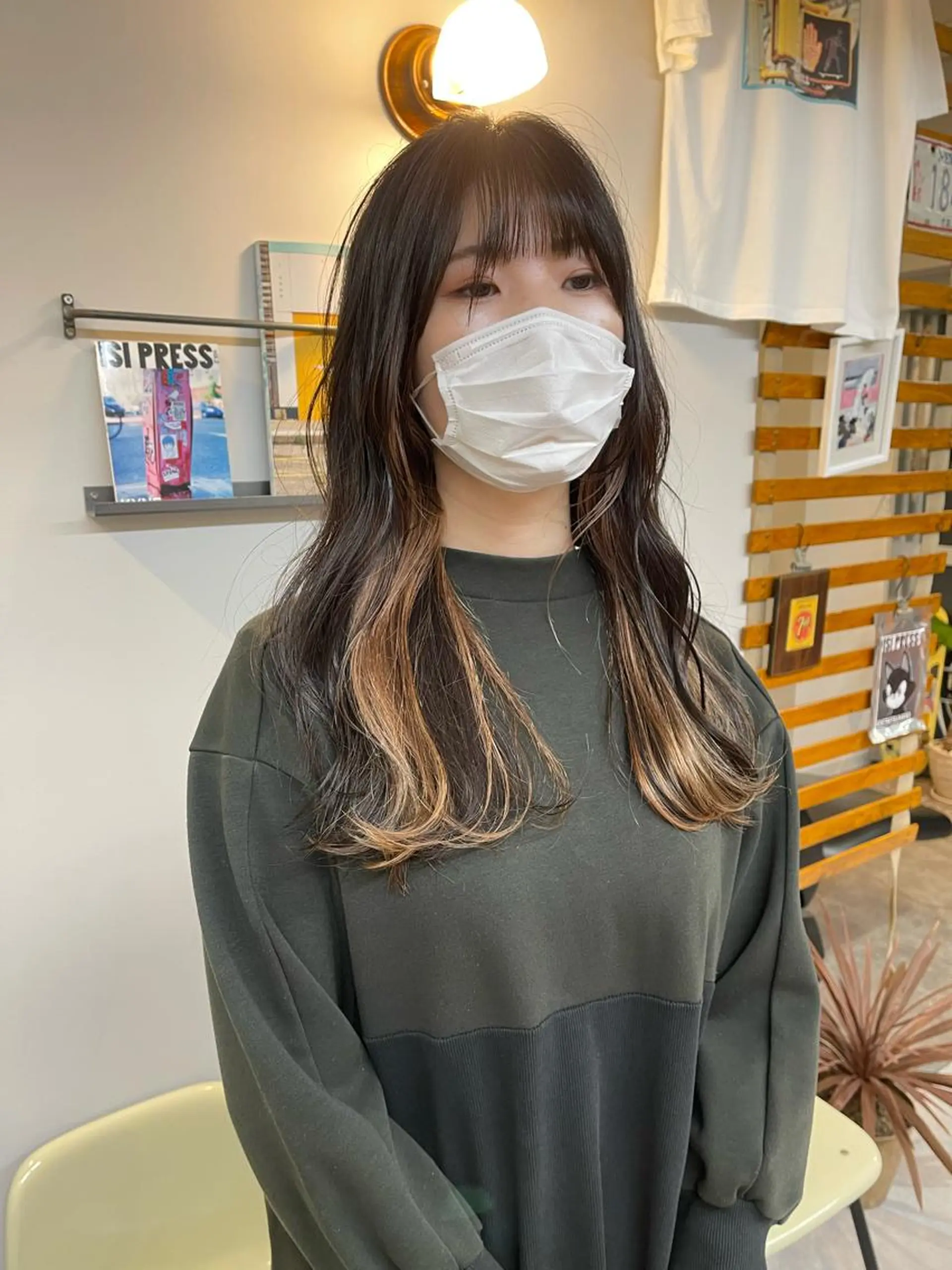 セミロング カラー イヤリングカラー カット ヘアカラー トリートメント ヘアセット MEY HAIR / CURLYS所属・丁寧なカウンセリング 🌿KENTA🌿のヘアスタイル