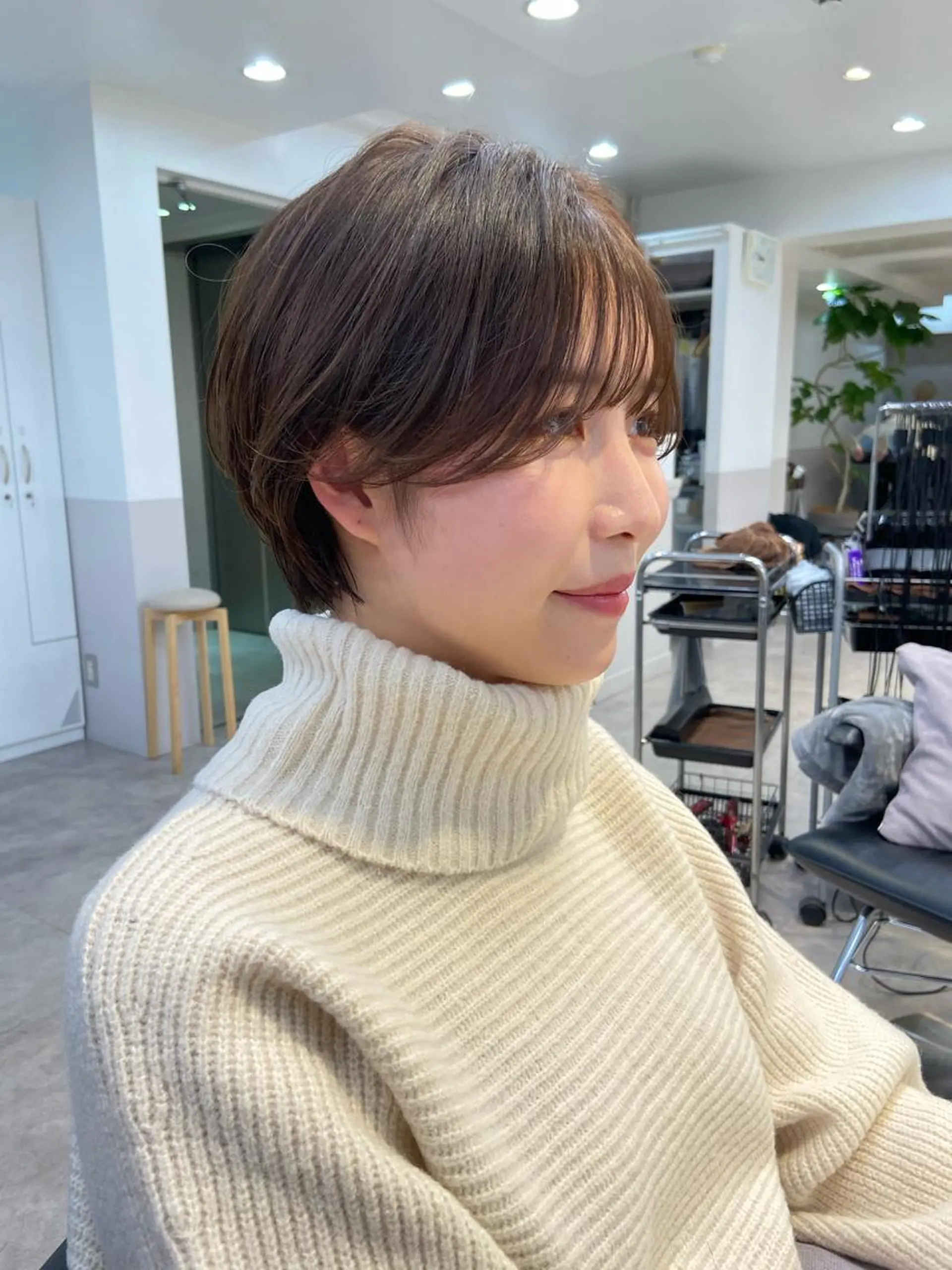 ショート カラー 山下夕月 ショート🫧ボブのヘアスタイル