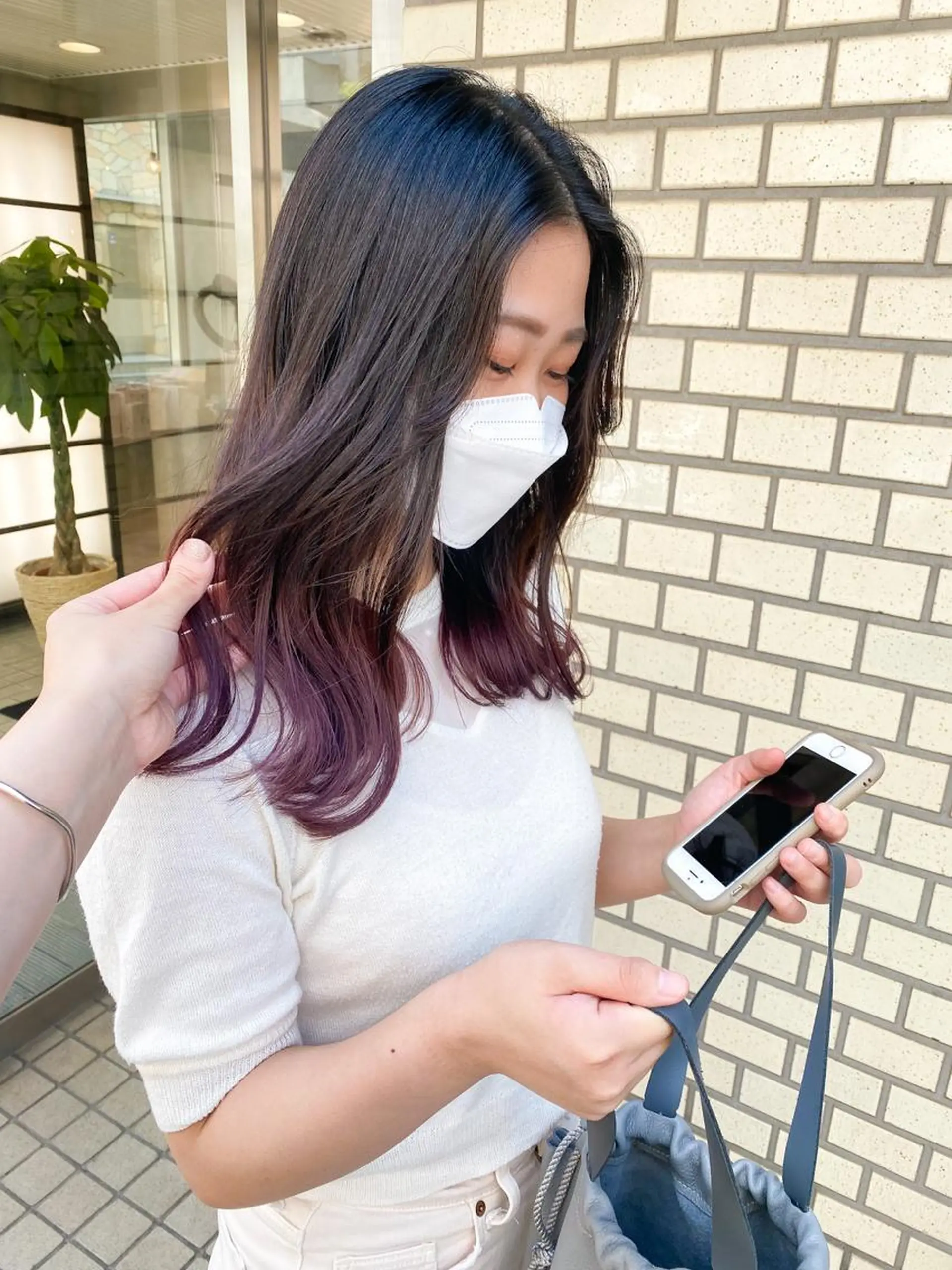 セミロング カラー ブリーチ ラベンダーカラー ピンクカラー ピンクラベンダー カット ヘアカラー トリートメント 韓国風スタイル 🍓MIZUKI🍓のヘアスタイル