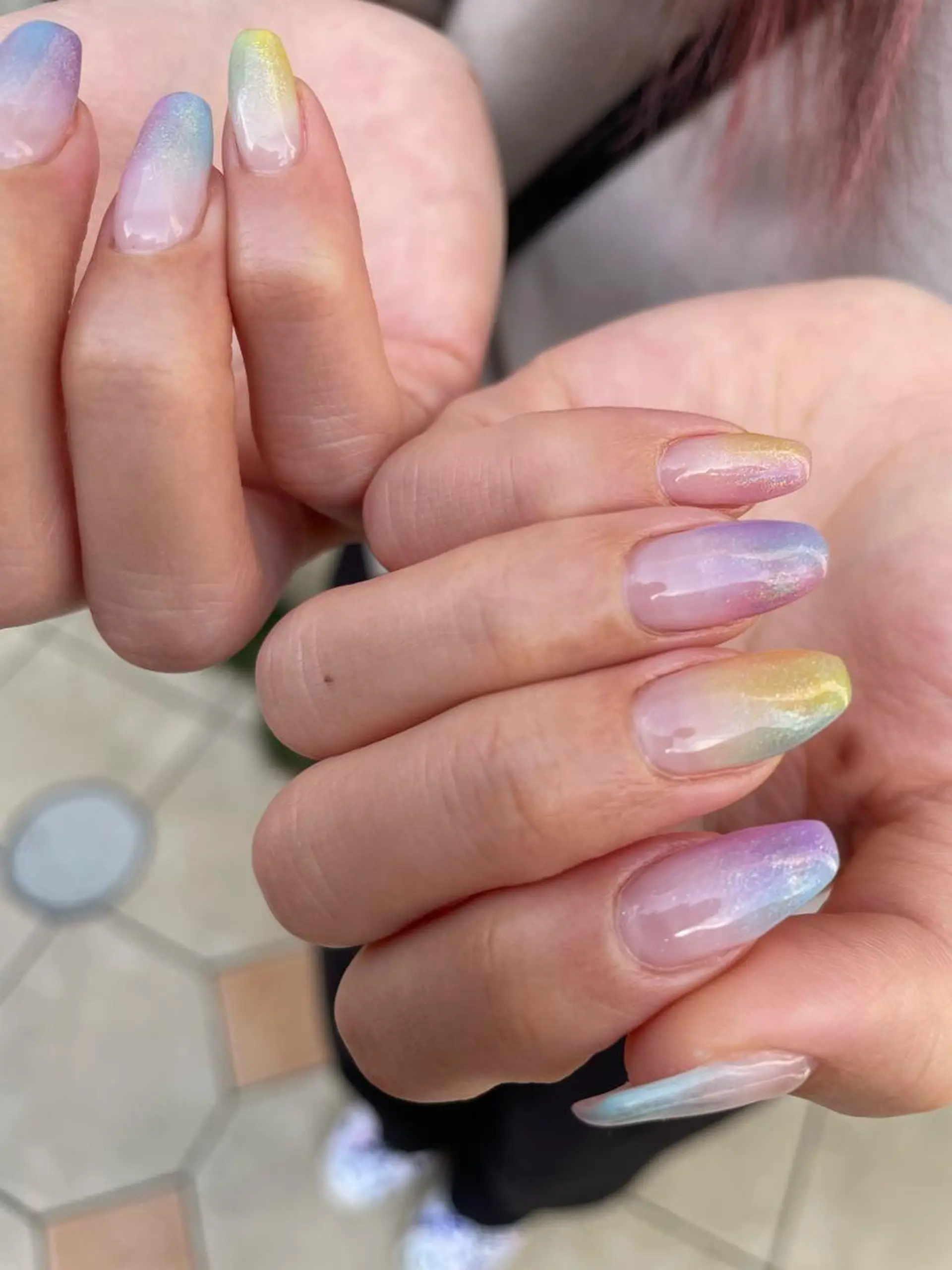 ロング カラー ヘアアレンジ キッズ ネイル マツエク・マツパ アイブロウ 福田 加奈のネイルデザイン