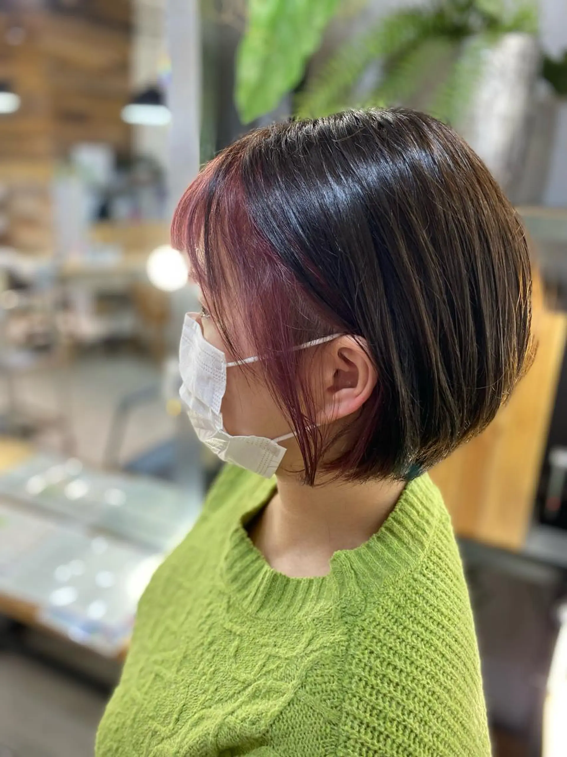 ショート カラー インナーカラー ピンクカラー 溜 一太のヘアスタイル