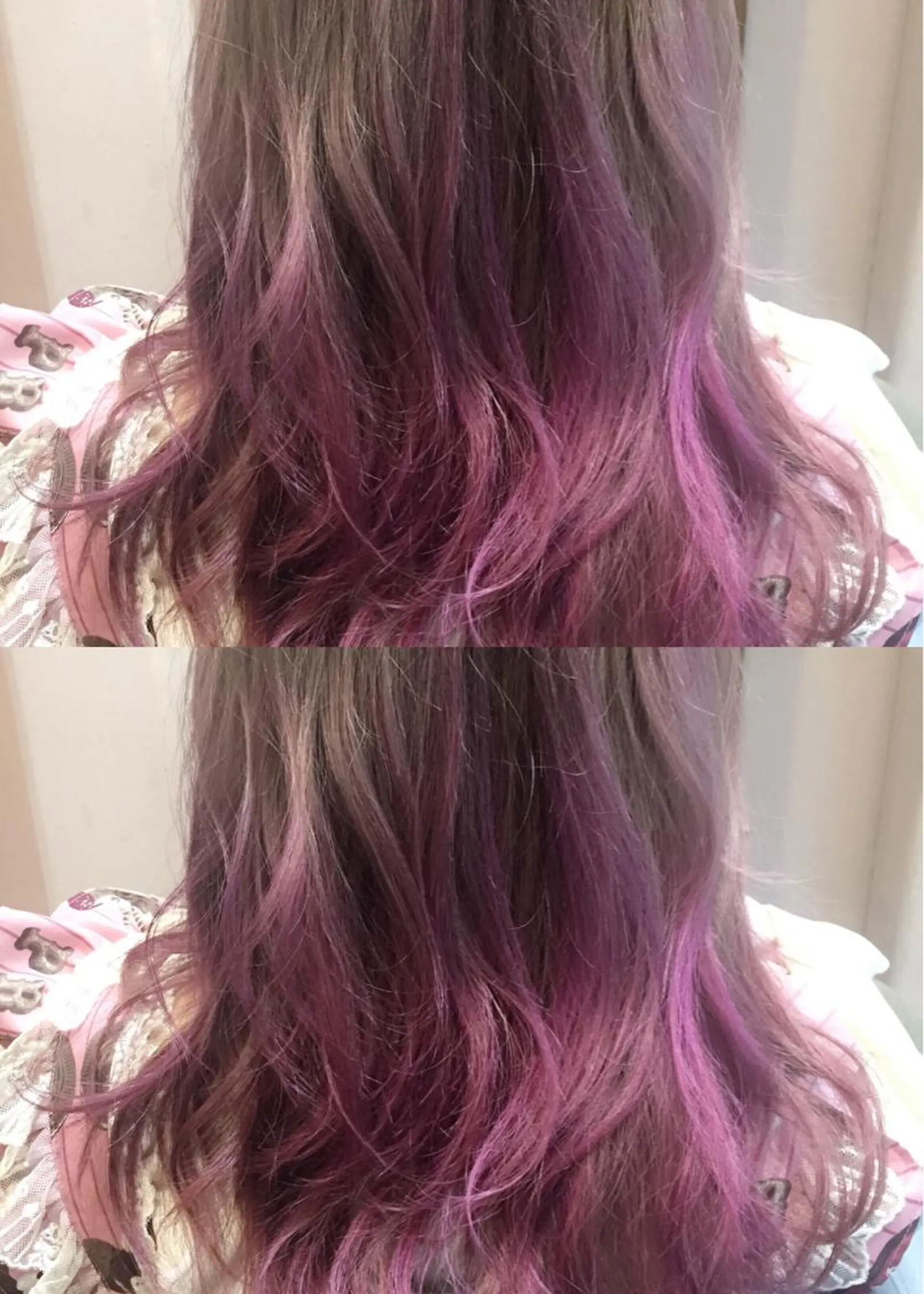 セミロング カラー グラデーションカラー グレージュ ハイライトカラー ラベンダーカラー ラベンダーグレージュ 原宿サロン代表 デザインカラー伊藤卓のヘアスタイル