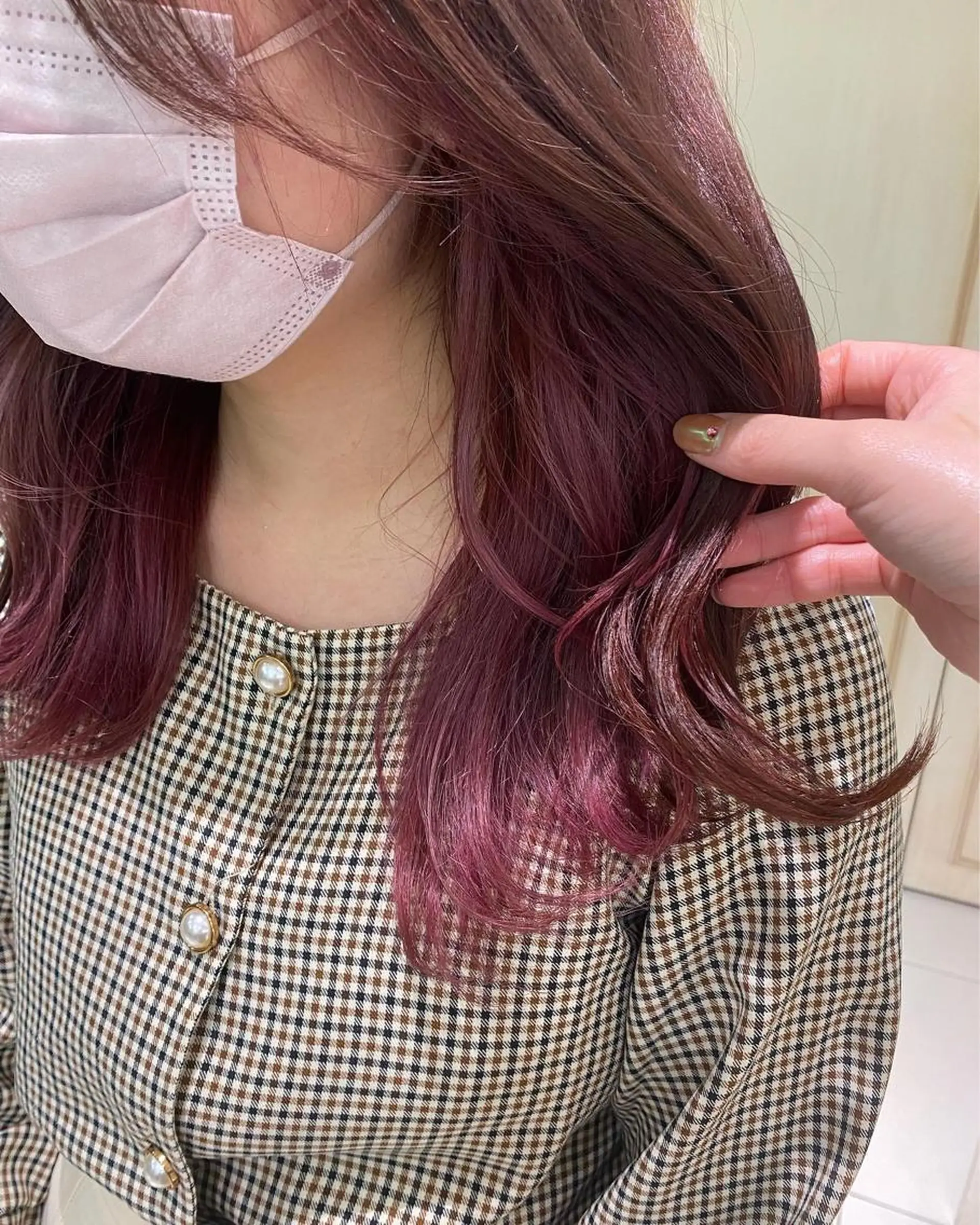 ミディアム カラー ブラウンカラー ラベンダーカラー ピンクカラー ピンクブラウン ピンクラベンダー ･˚✧すずね˚✧* lucia(ルチア)のマツエク・マツパデザイン