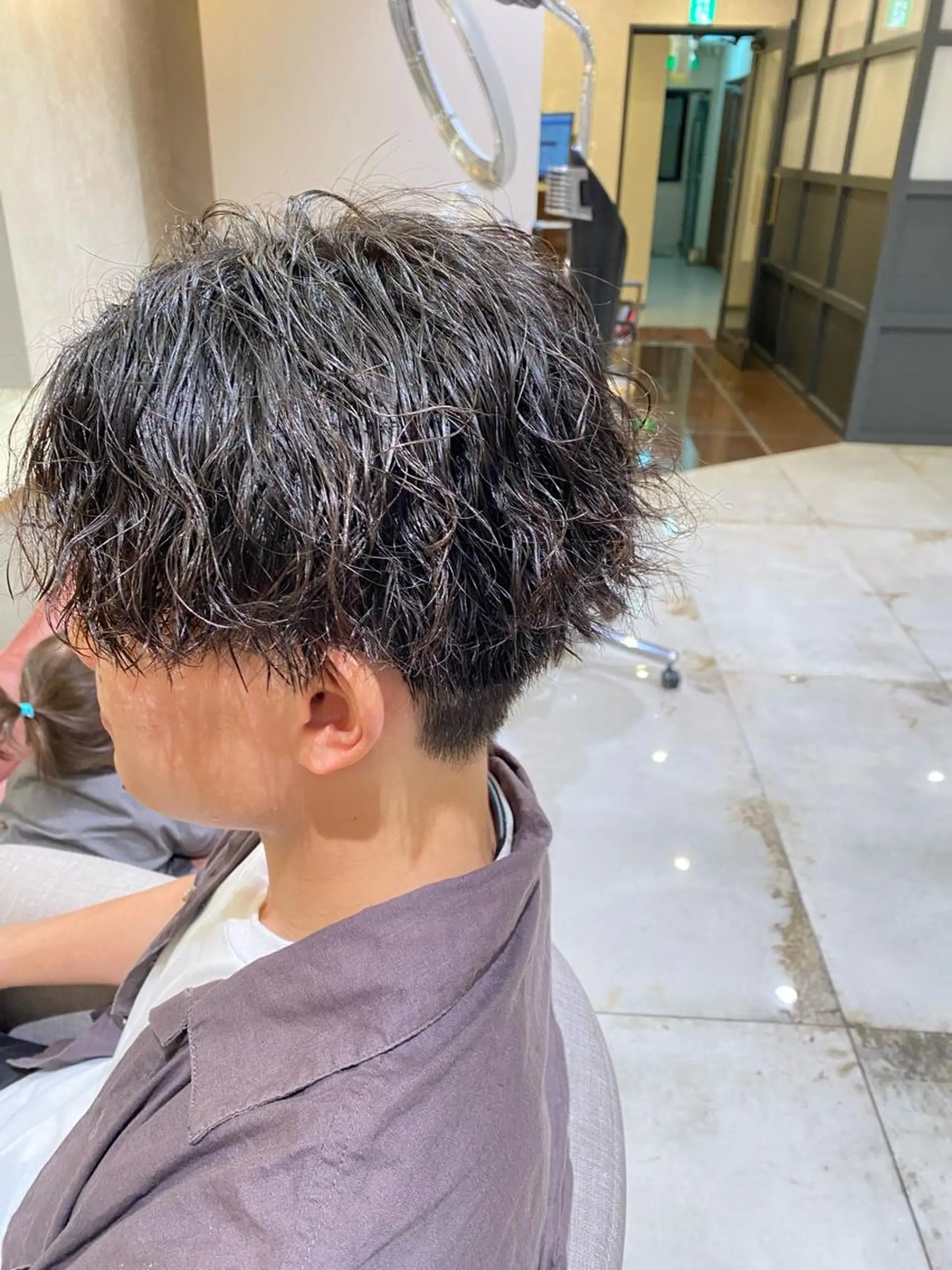 ショート パーマ メンズ カット パーマ CIEL天六店 三上春のヘアスタイル