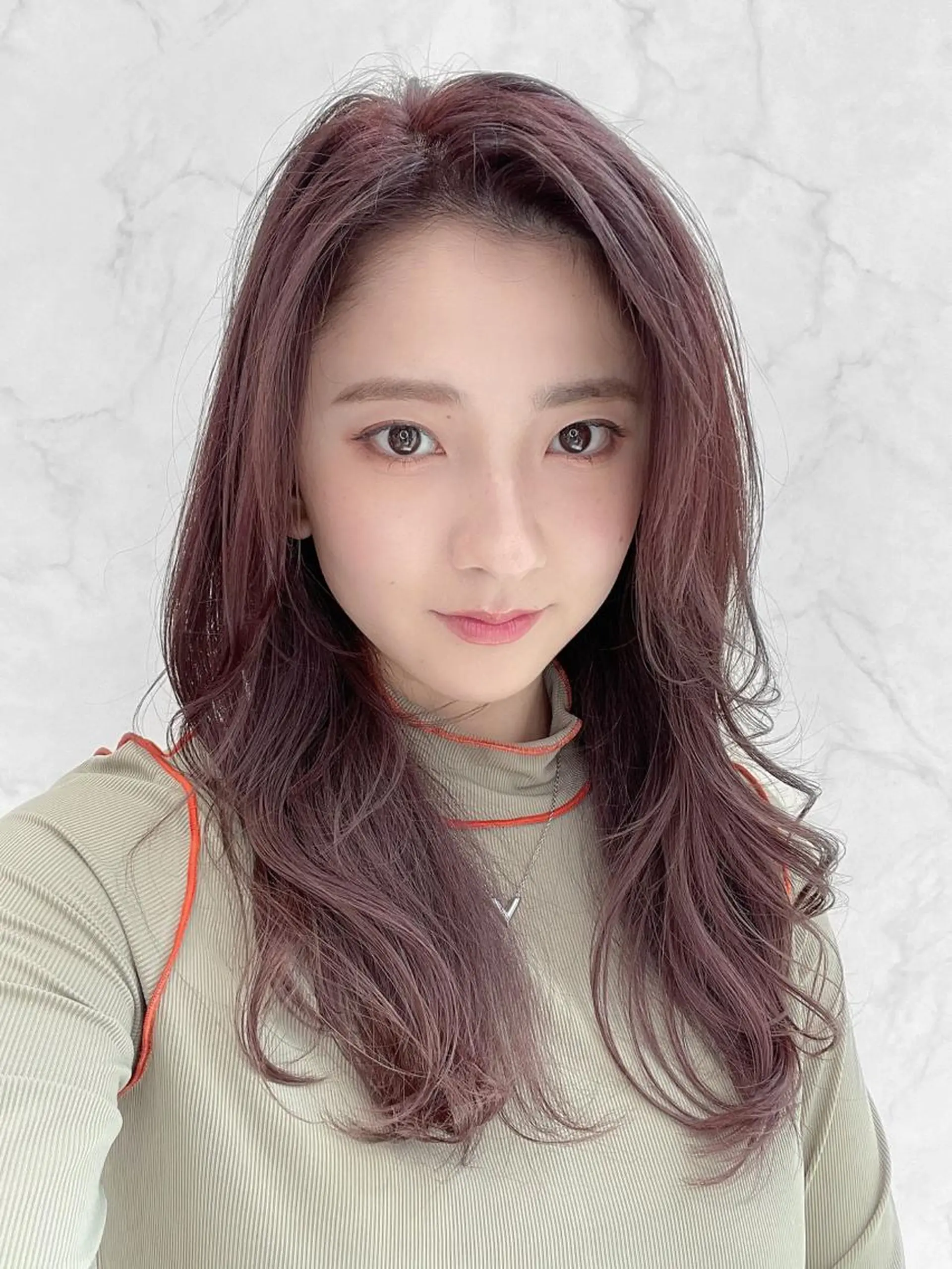 セミロング カット ヘアカラー チダアキフミ Ash大森のヘアスタイル