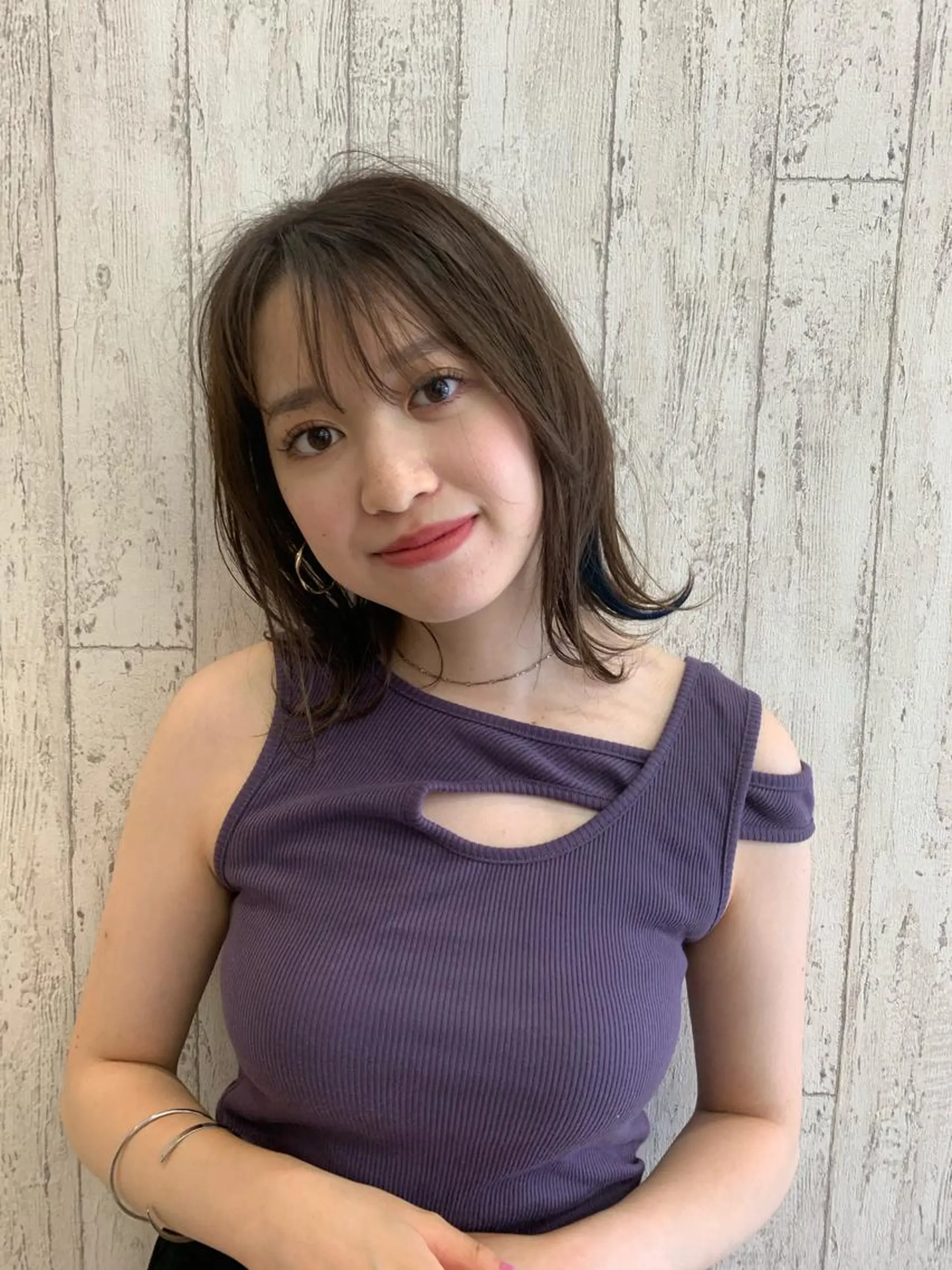 ミディアム カラー 髪質改善/縮毛矯正 ツヤ髪🩷さつきのヘアスタイル