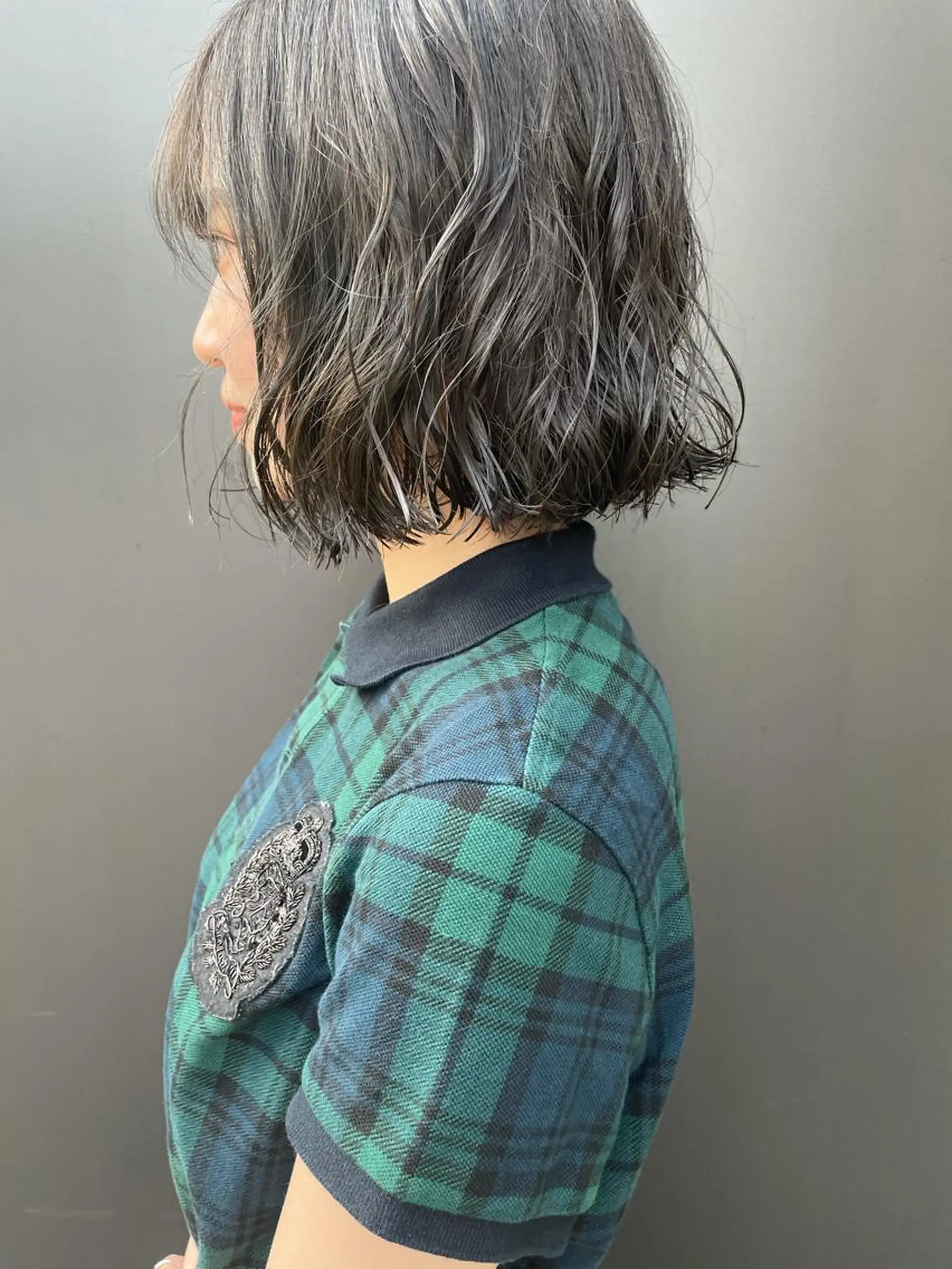 ミディアム カラー パーマ キッズ カット パーマ トリートメント オトナヘア🌸 harukaのヘアスタイル