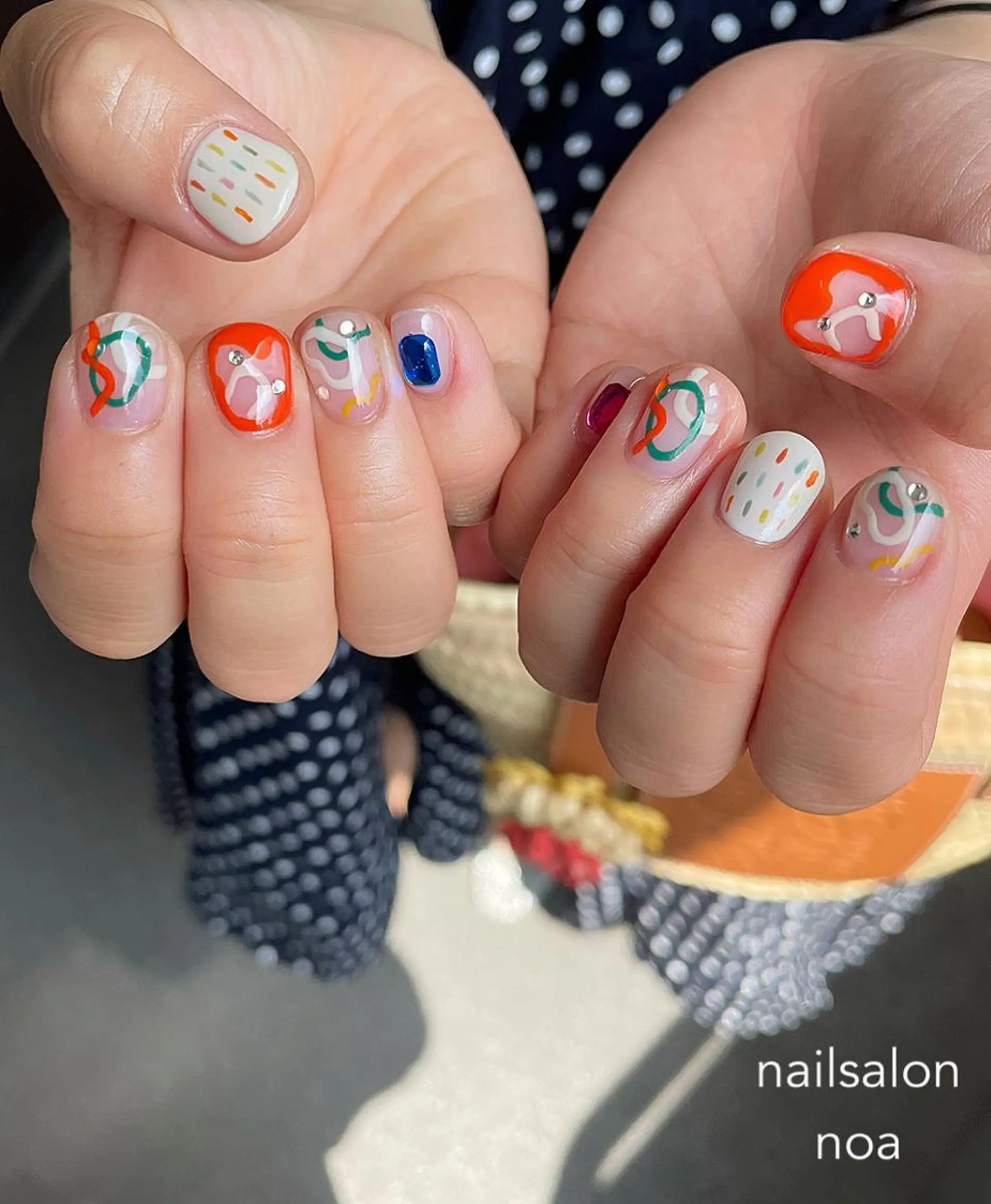 ネイル アートネイル オーロラネイル 長さ出し ジェルネイル 氷ネイル・うるうるネイル nailsalon noa所属・nailist sakiのネイルデザイン