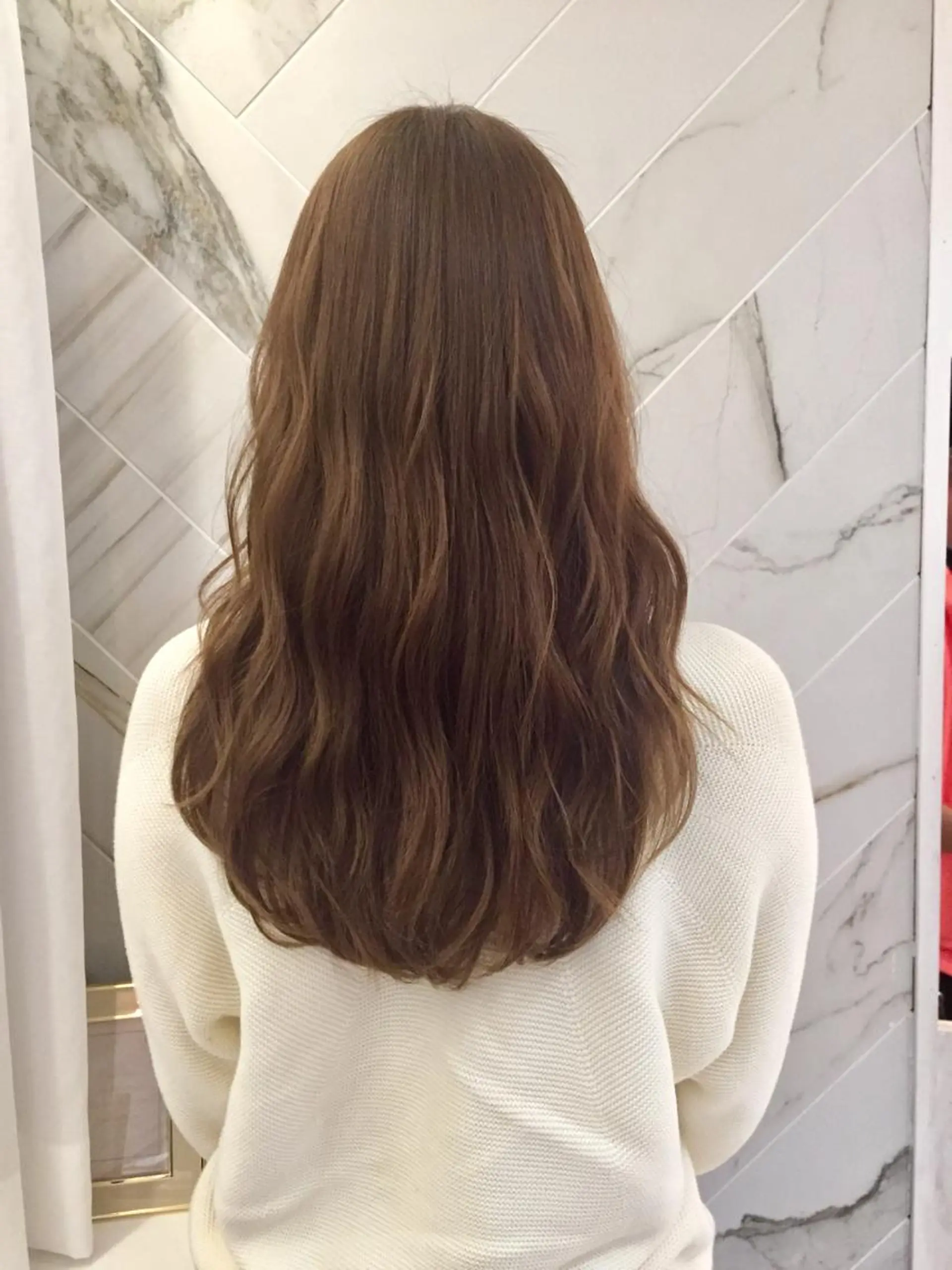 セミロング カラー ベージュカラー ピンクカラー ピンクベージュ 【艶髪、髪質改善✨】 Zina杉川のヘアスタイル