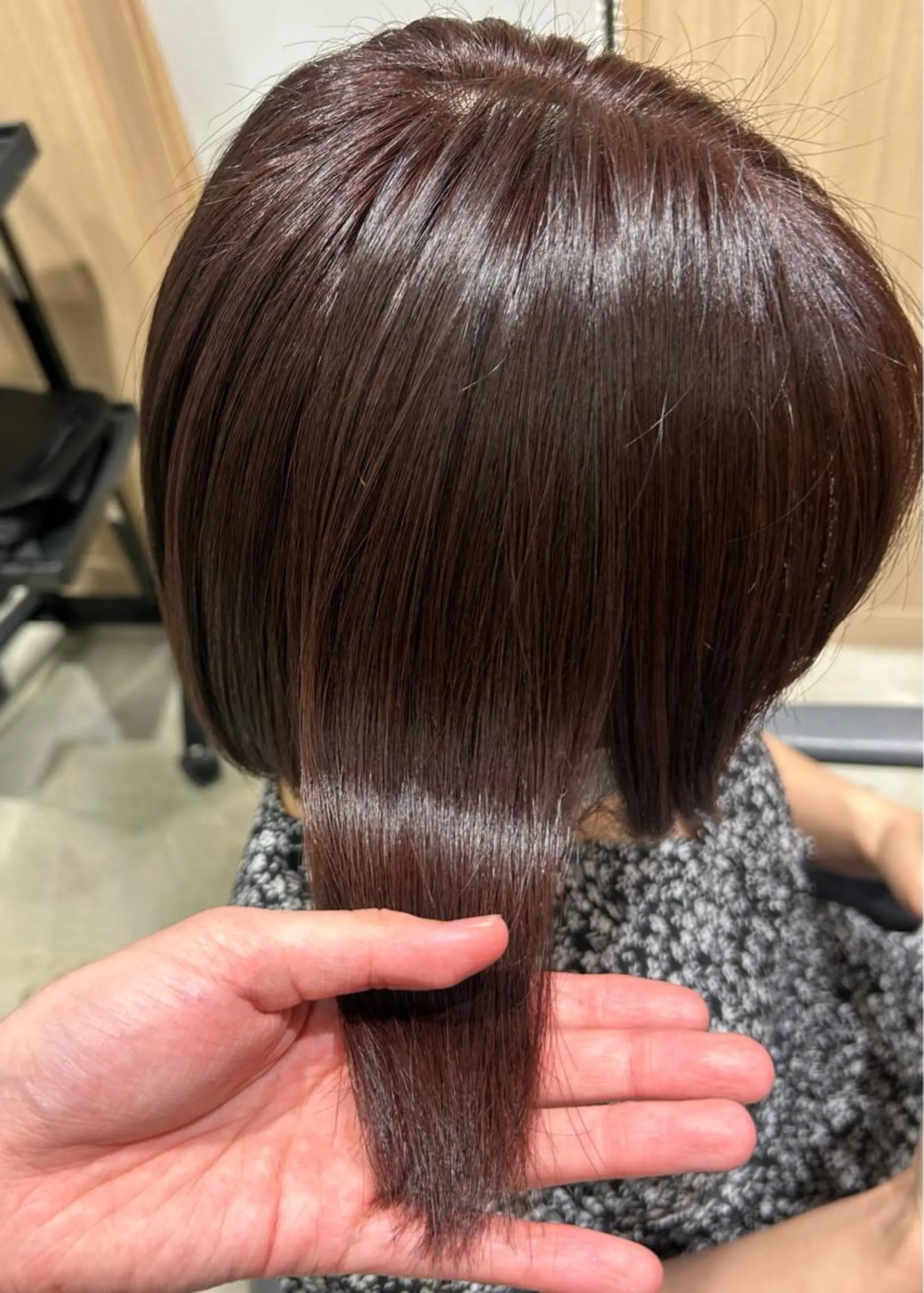 ミディアム カラー ブラウンカラー ピンクカラー ピンクブラウン 新宿ハイトーン/ カットモデル/のりかのヘアスタイル