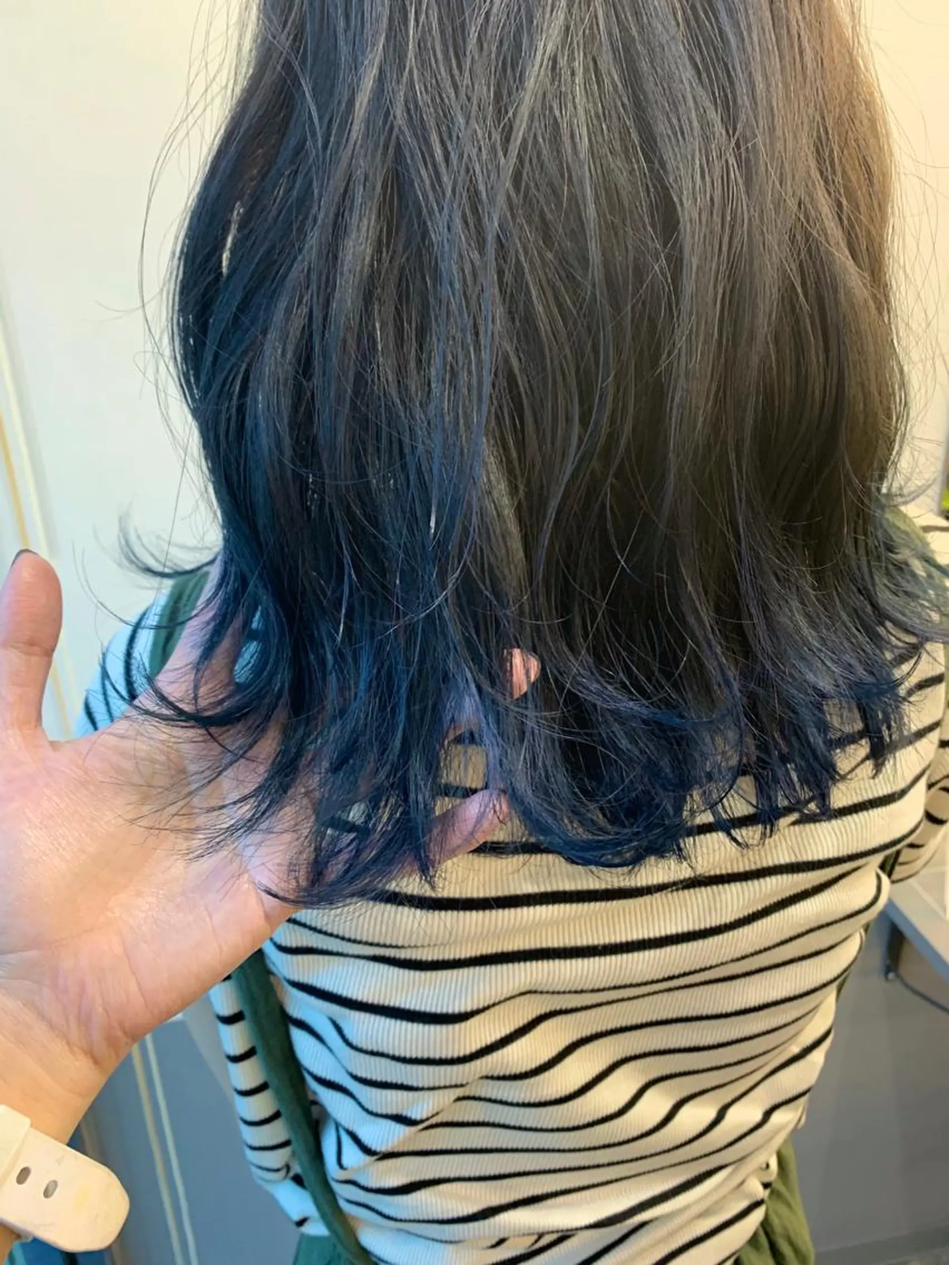 ミディアム カラー ブリーチ ブルーカラー 🌛ダブルカラー 🌜SAYAKAのヘアスタイル