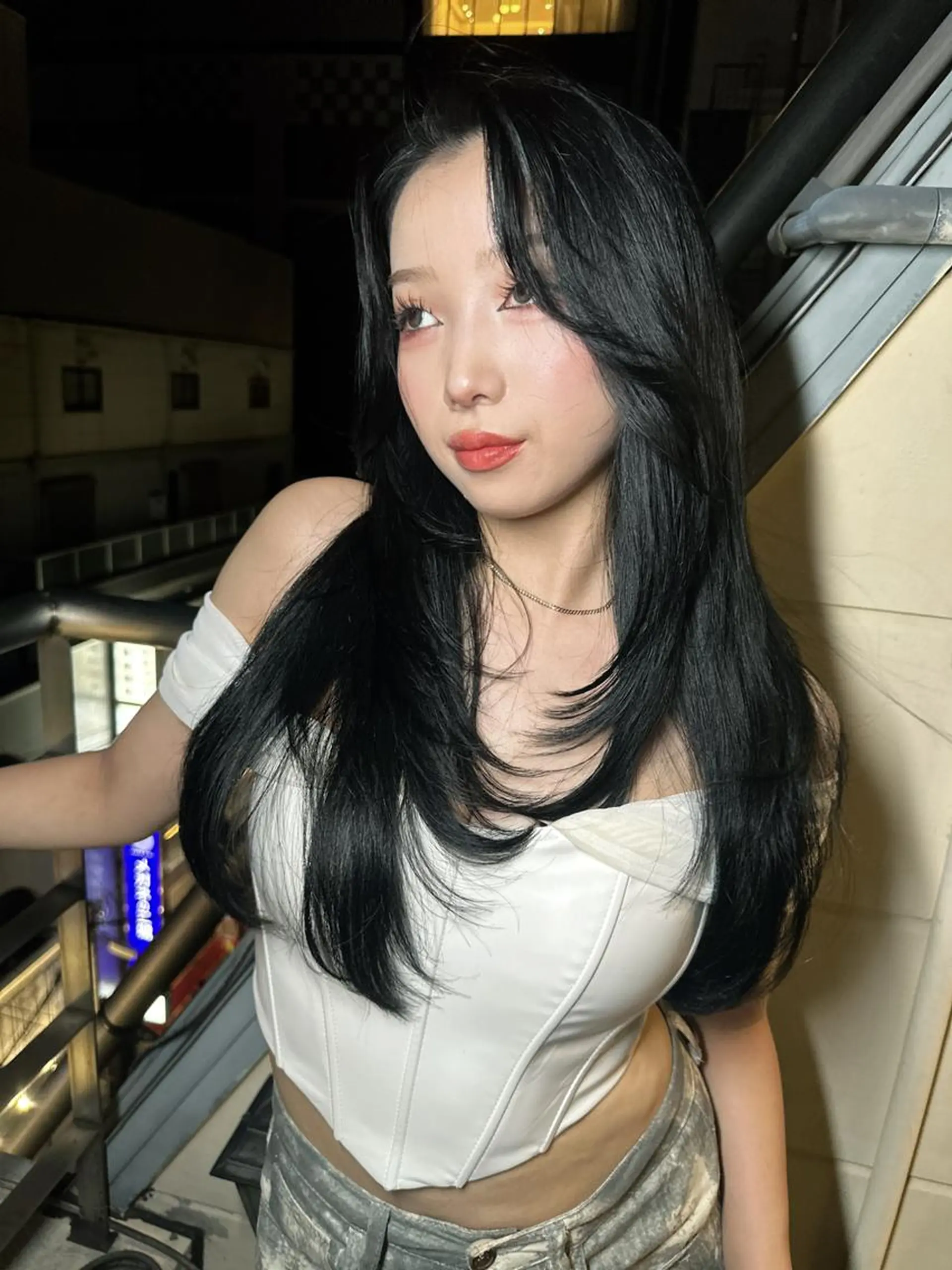 ロング 髪質改善 レイヤーカット トリートメント ワンホンヘア ワンホンヘア ケラチン/Kaitoのヘアスタイル