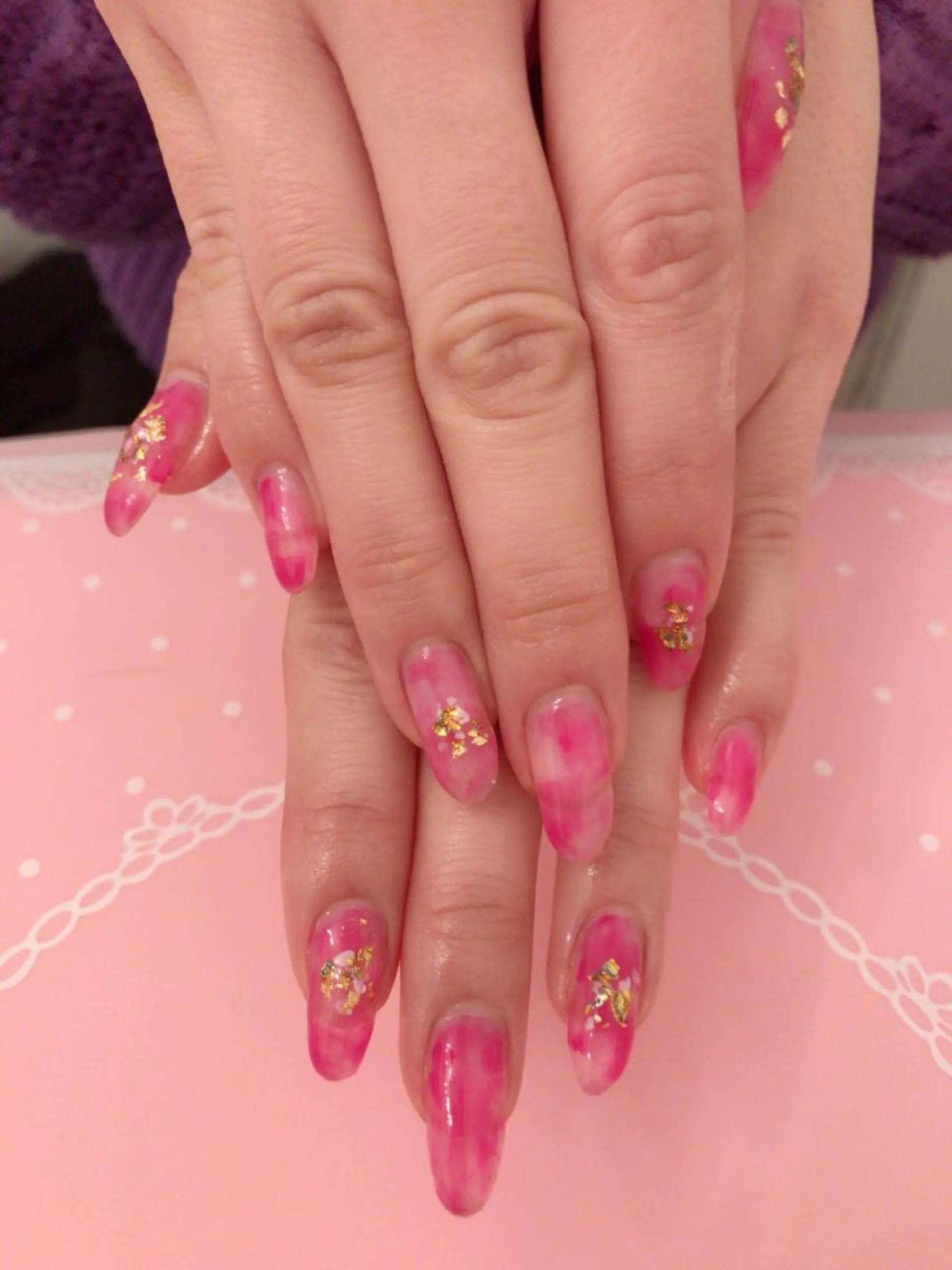 ネイル 大理石ネイル(マーブル) ピンク その他(ネイル) エース ネイルのネイルデザイン