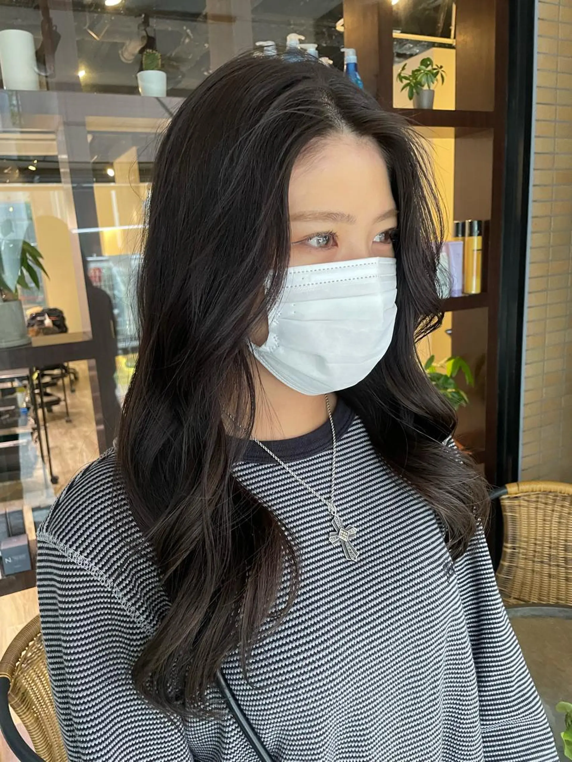 ロング カラー グレージュ カット ヘアカラー トリートメント しのはら まどかのヘアスタイル