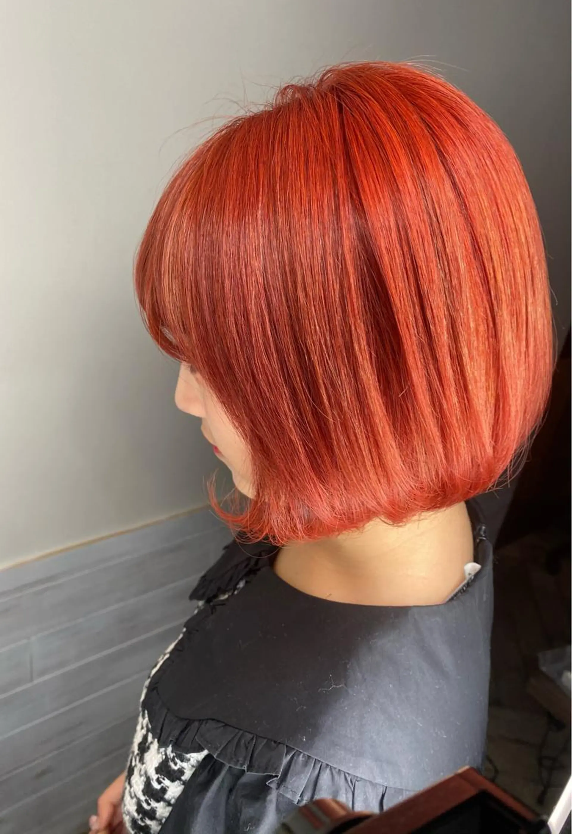 ショート カラー 韓国風カラー オレンジ レッドカラー 韓国風ヘア カット ヘアカラー 店長 奈須 雄紀のヘアスタイル