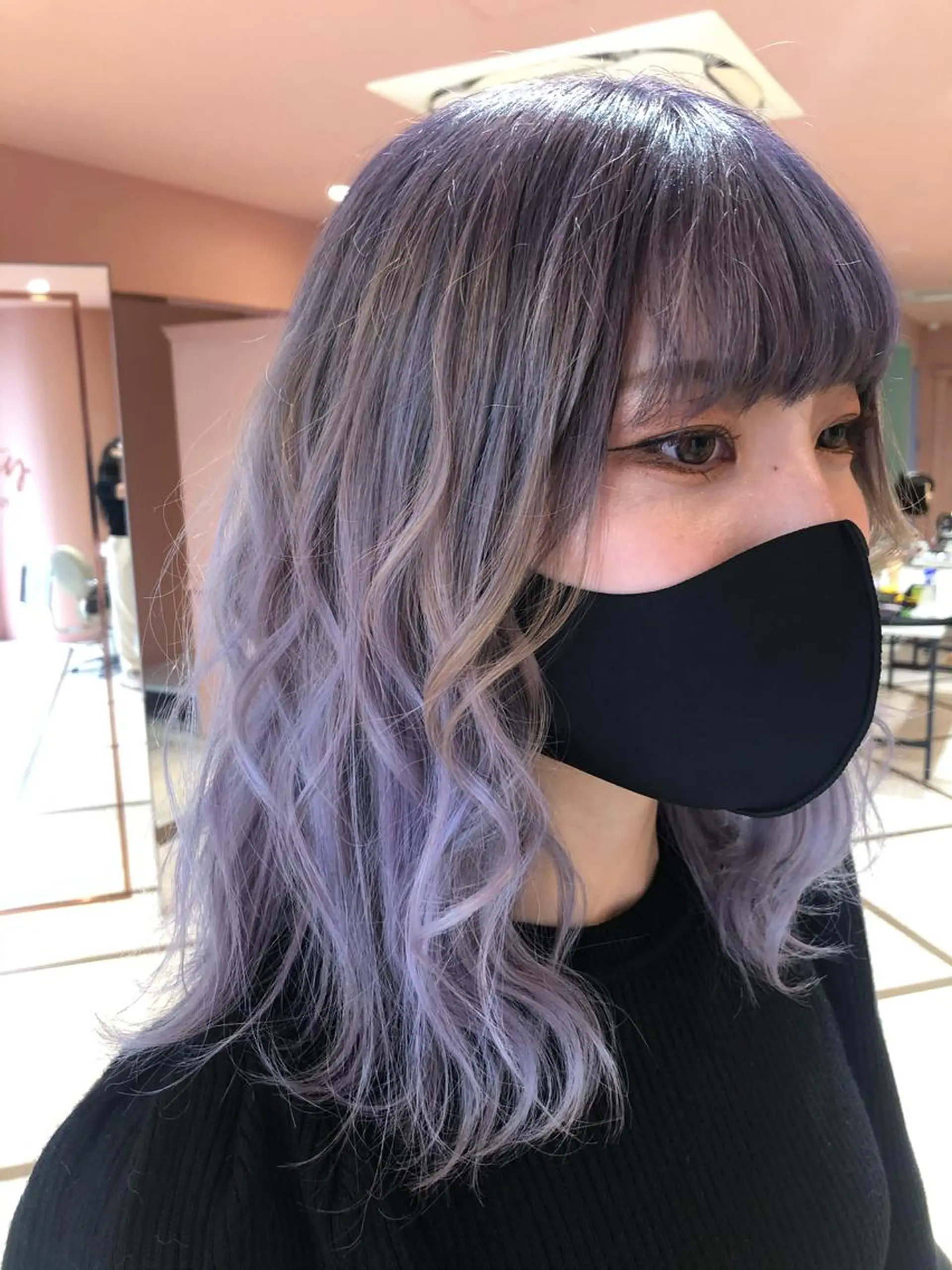 ミディアム カラー 艶ハイトーン👑♡ NATSUKIのヘアスタイル