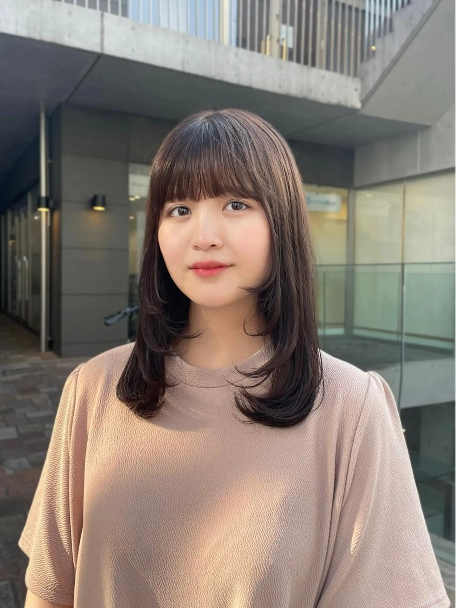 セミロング ヘアカラー トリートメント グレージュ/レイヤー /ボブ/moyu🎀のヘアスタイル