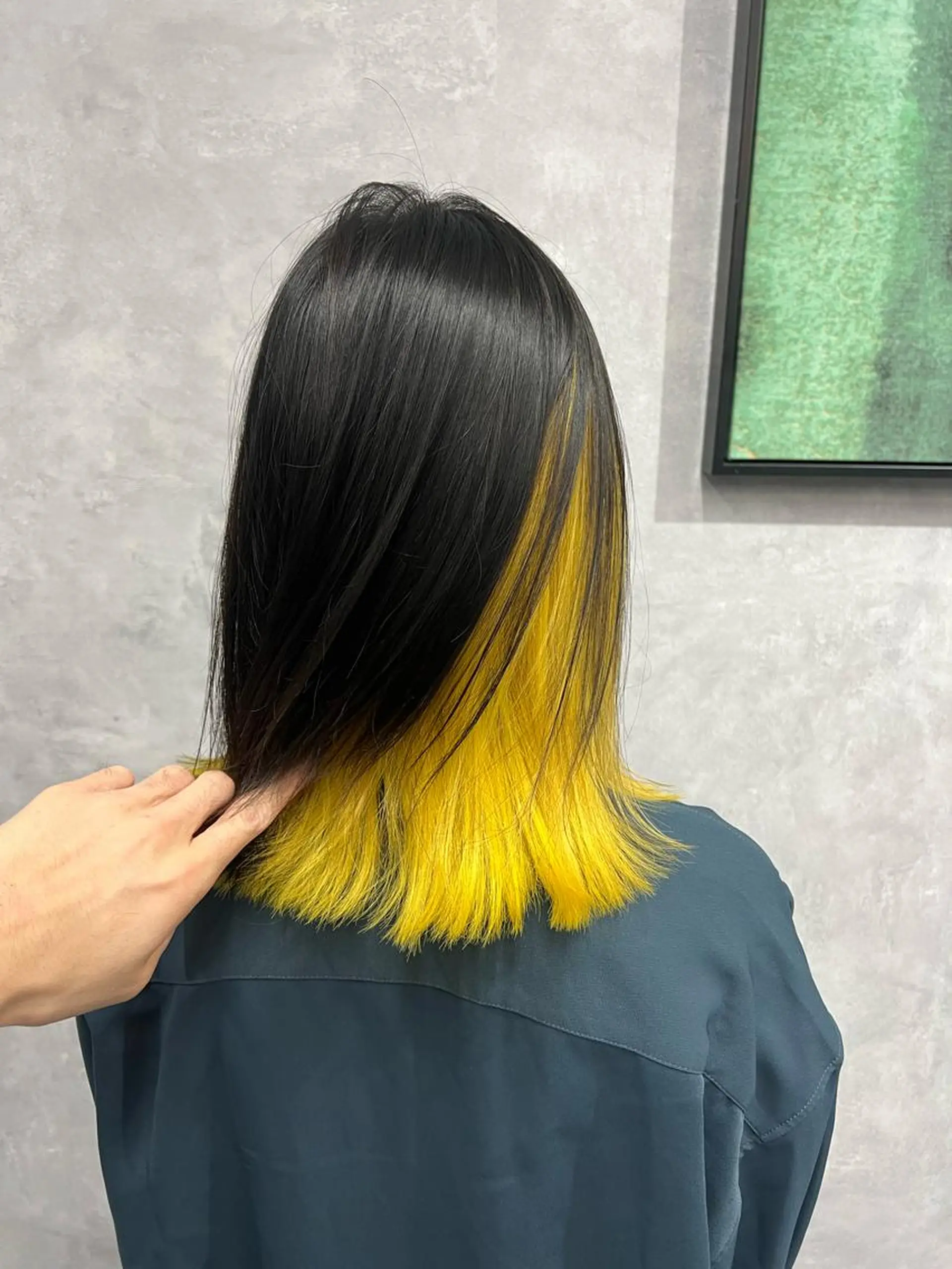 ミディアム カラー ブリーチ イエローカラー ace share salon所属・韓国風パーマ/ 菅沼 成郷のヘアスタイル