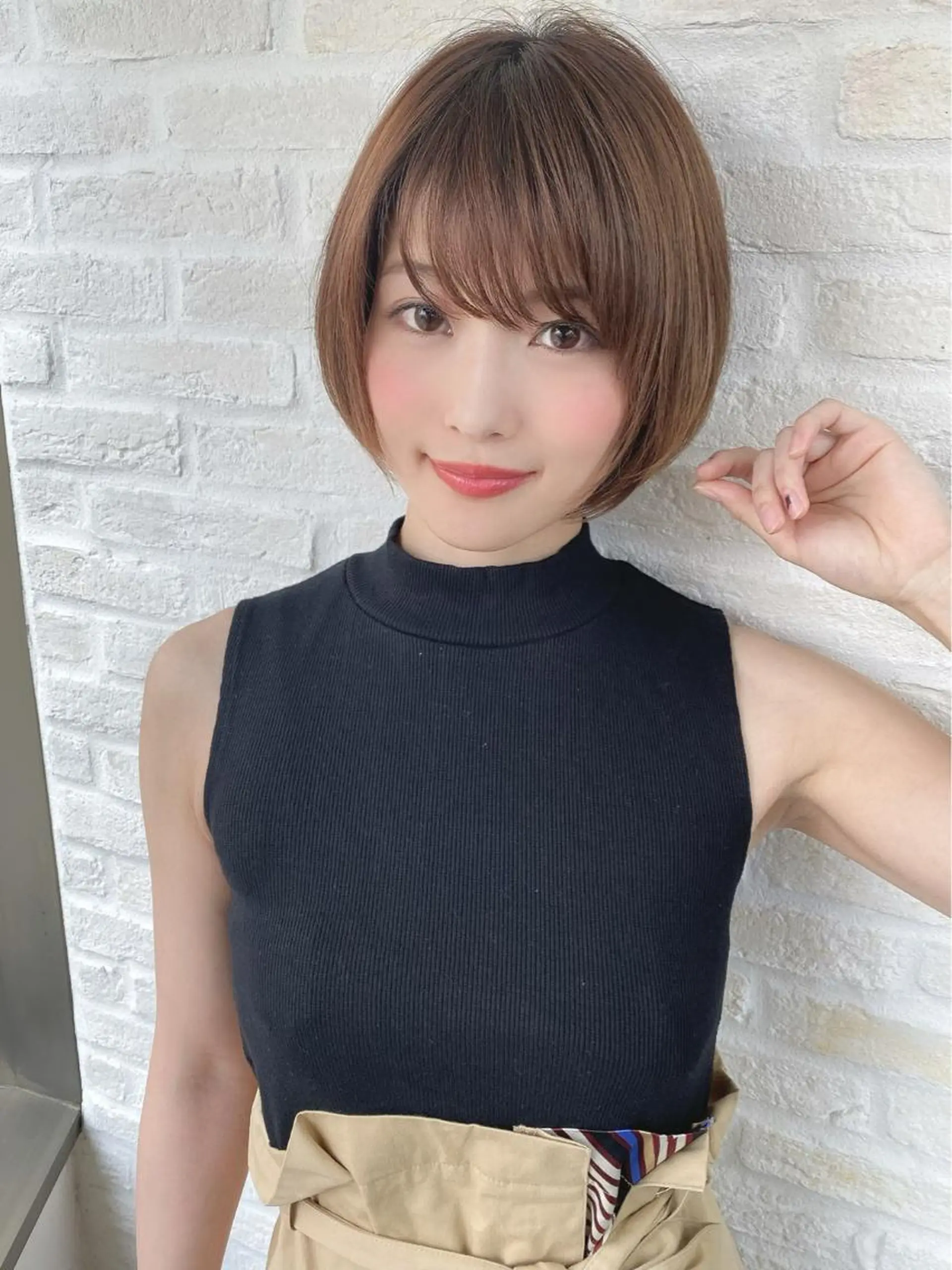 ショート ショートヘア 小顔カット ヘアリゾート粋　新宿三丁目本店所属・前地 麻衣のヘアスタイル