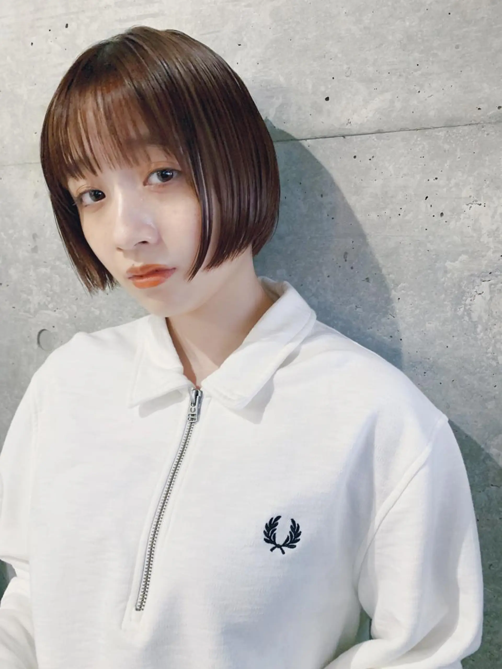 ショート カラー ボブパーマコテ巻き風 パーマNo1深江秀平のヘアスタイル