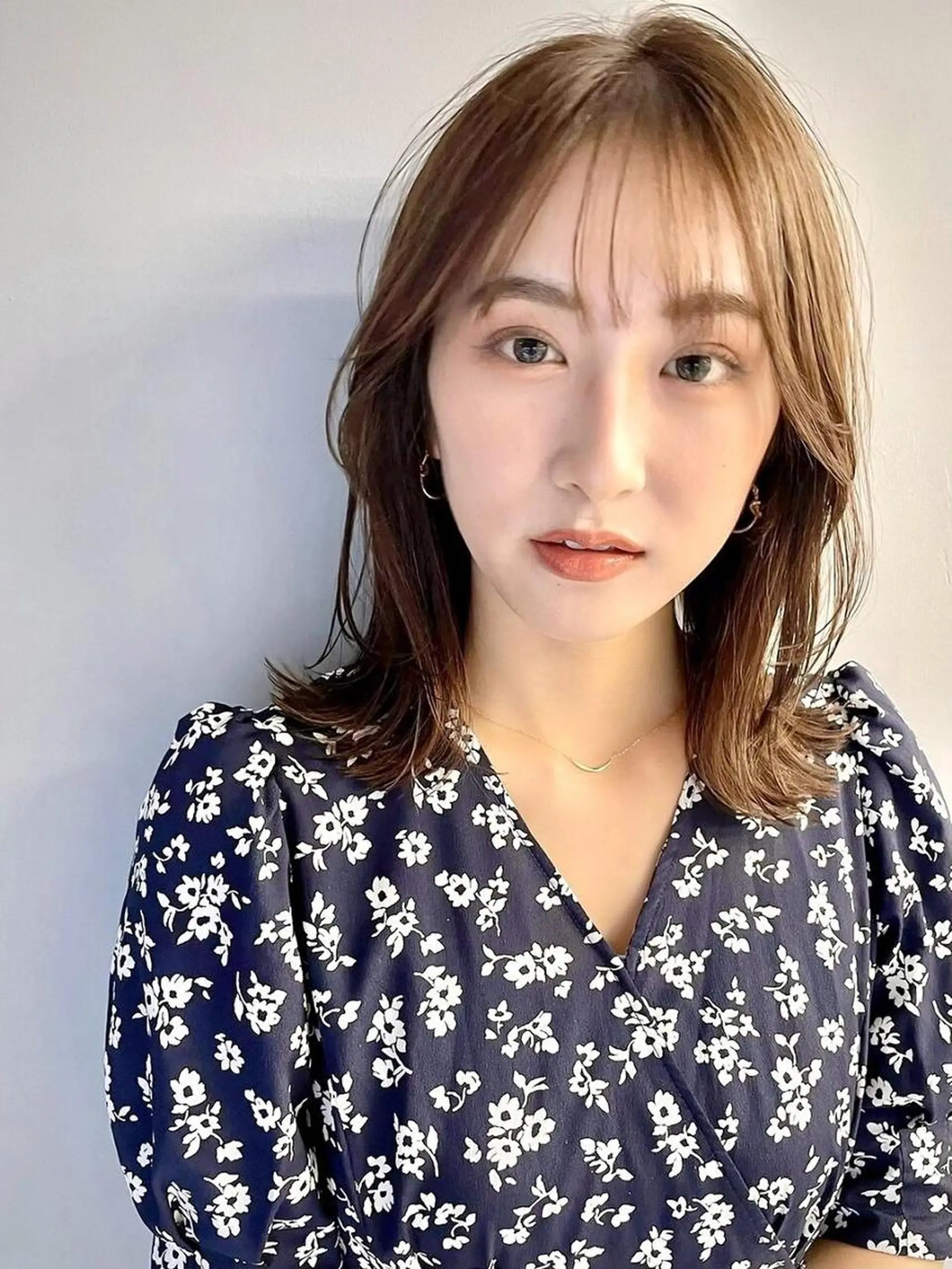 セミロング カット ヘアカラー トリートメント 桜木町2分/くびれ /ボブ/ナチュラルのヘアスタイル