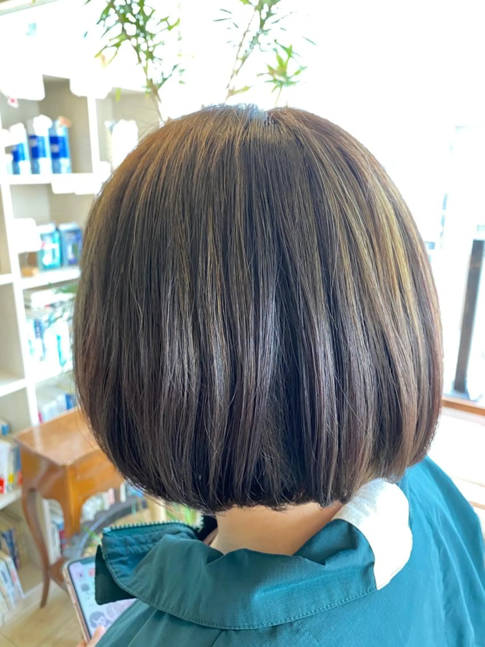 ショート カラー ボブ ショートヘア ヘアカラー トリートメント 西新美容室 ナチュラルオーブンのヘアスタイル