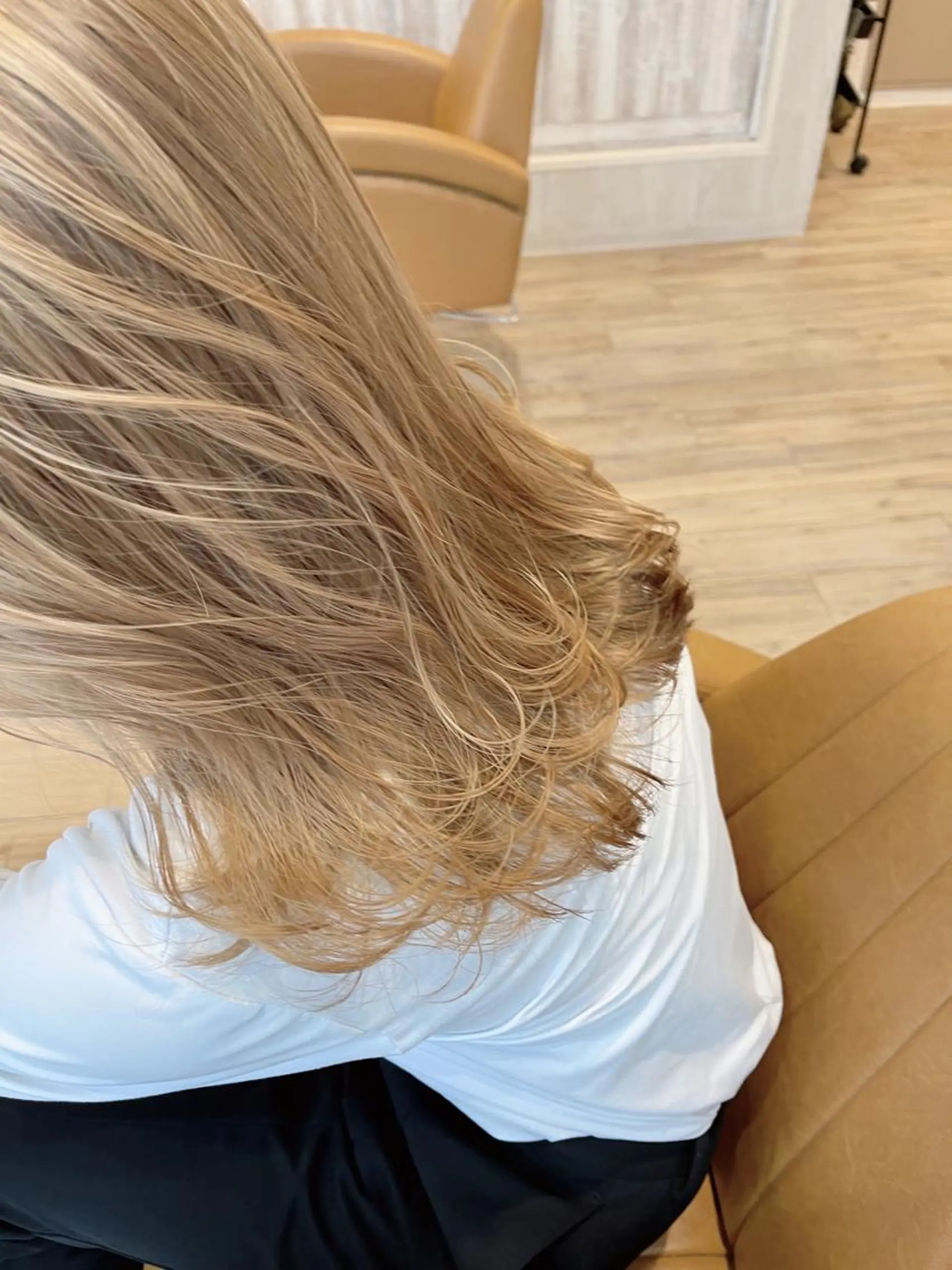 ロング ボブ ハイライト 髪質改善 韓国風ヘア トリートメント BRIDGE HAIR所属・BRIDGE あきらのヘアスタイル