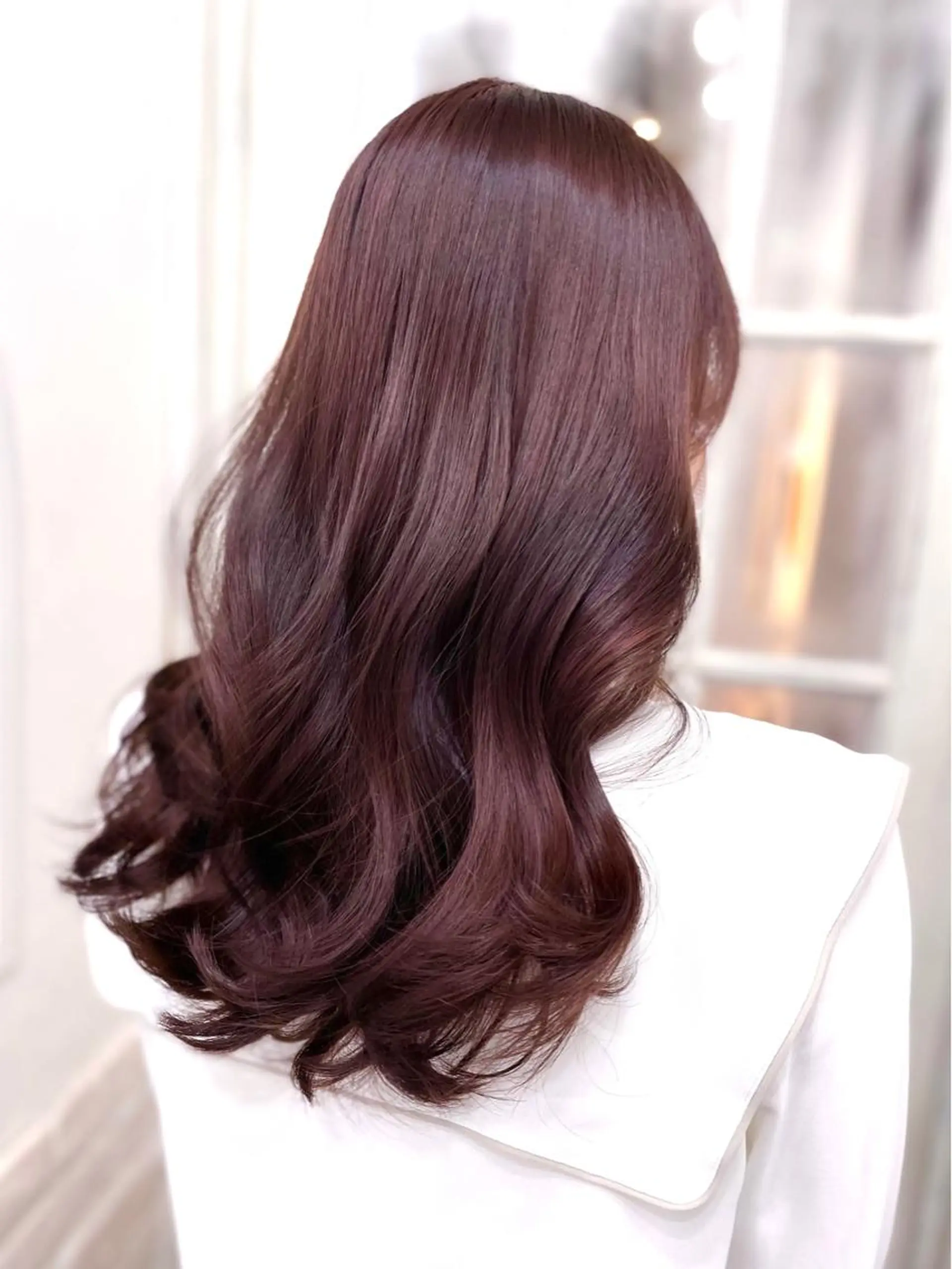 セミロング ピンクブラウン ピンクラベンダー くびれヘア ヨシンモリ 韓国風ヘア カット ヘアカラー トリートメント allure所属・表参道Allure 大塚ちはなのヘアスタイル