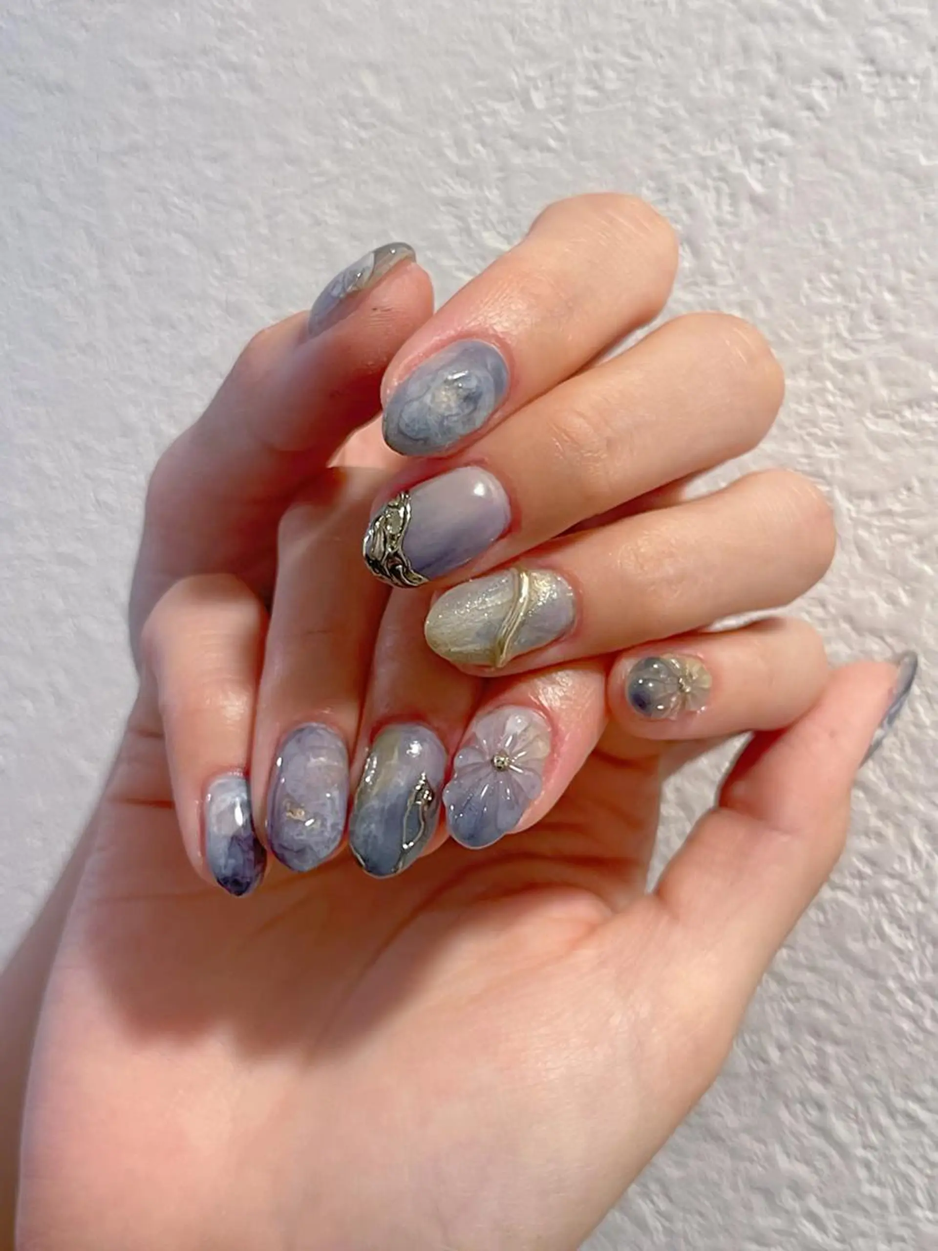 ネイル 長さ出し グラデーション 卒業式 キラキラネイル マグネットネイル YUNA Belle Nail 池袋のネイルデザイン