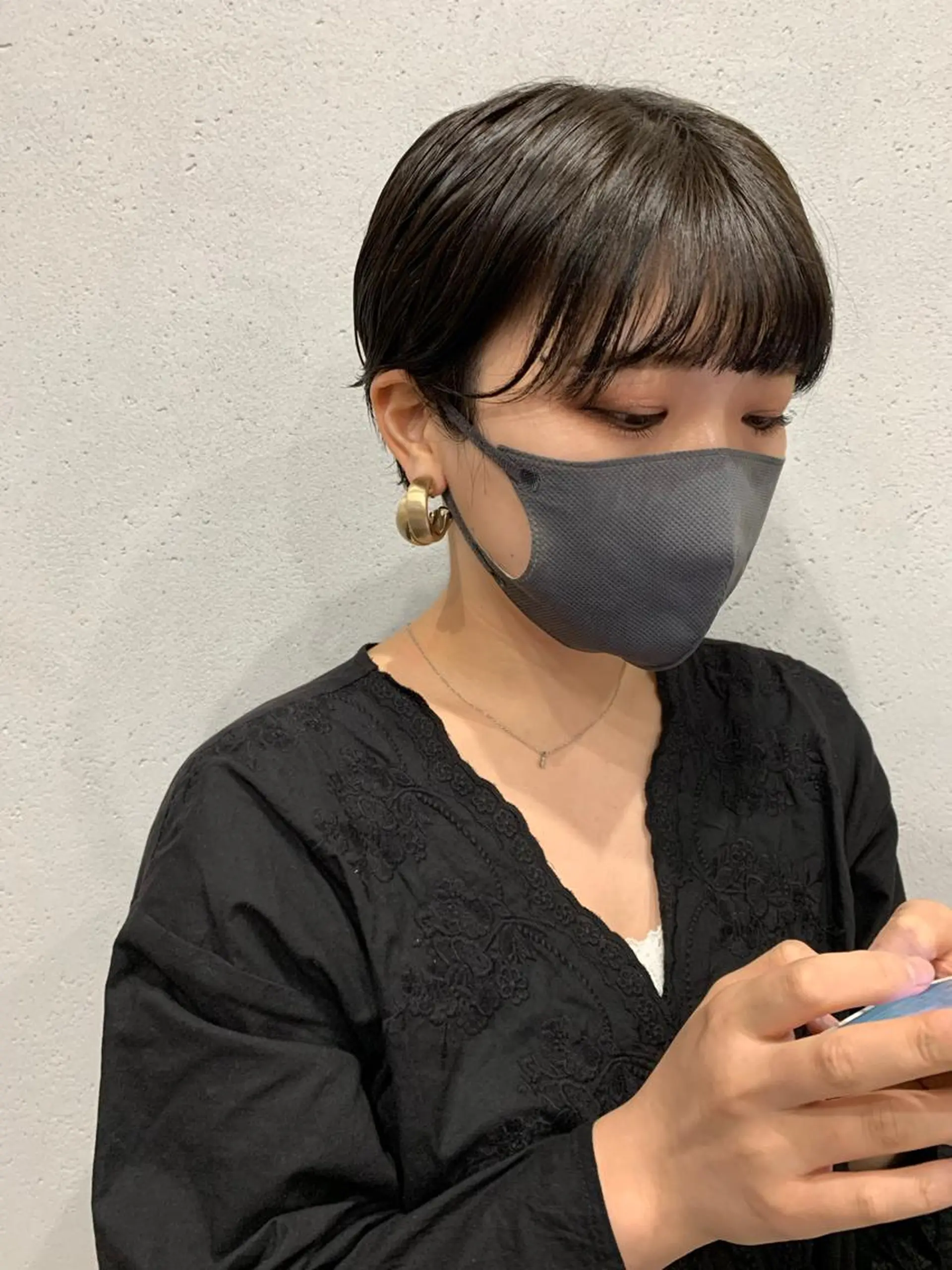 ショート カラー ボブパーマコテ巻き風 パーマNo1深江秀平のヘアスタイル