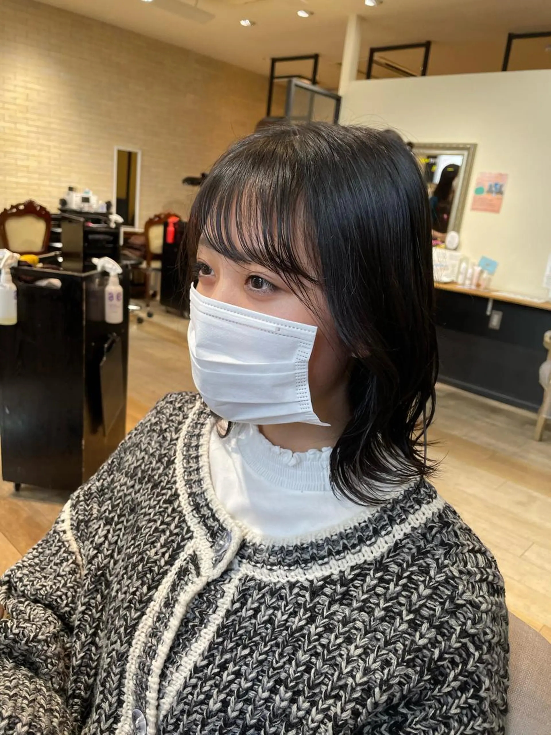 ミディアム 亀川蓮 Agu hairのヘアスタイル