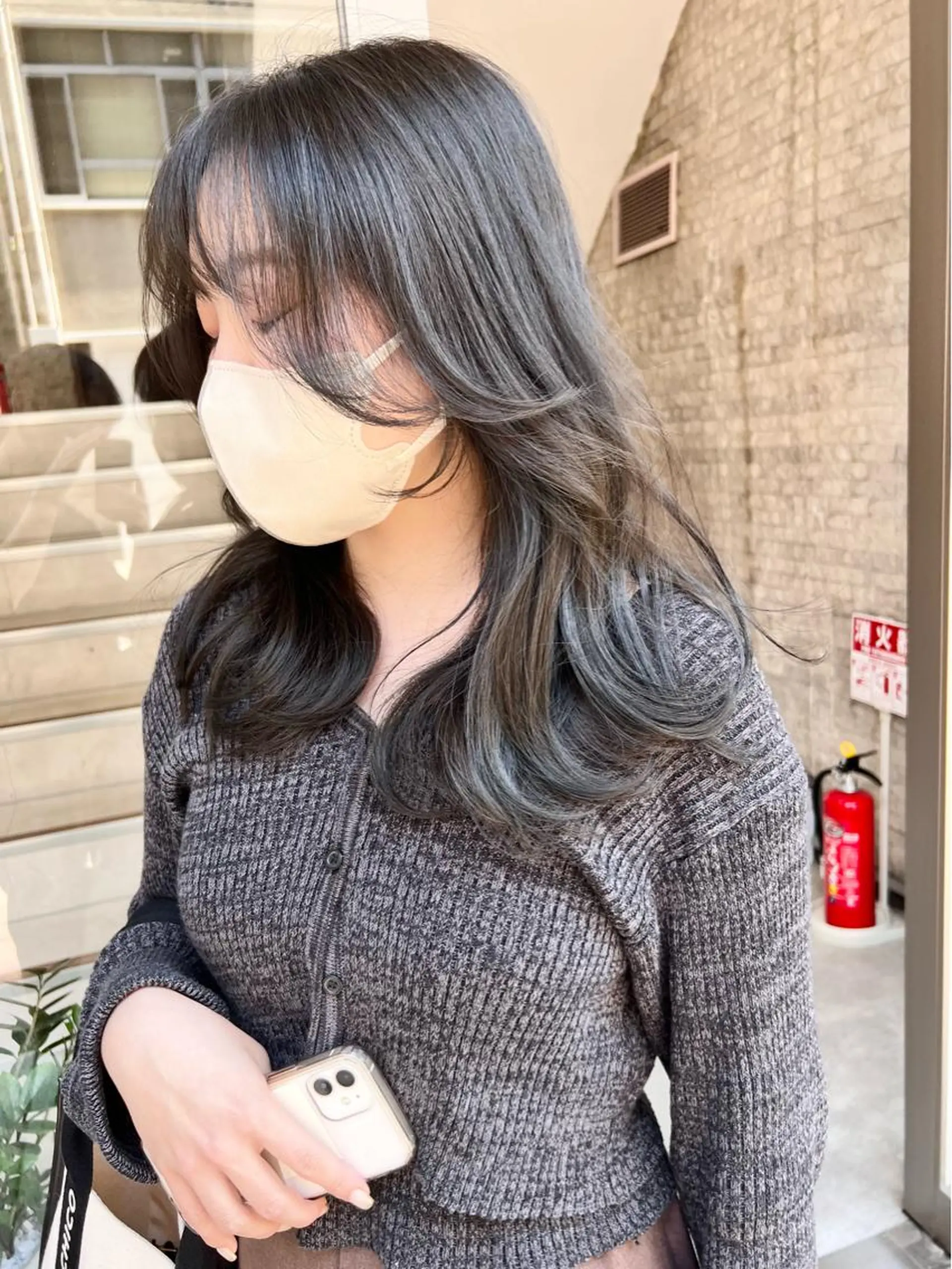 セミロング カラー 韓国風ヘア ヘアカラー 樫原裕二 /柔らかいカラーのヘアスタイル