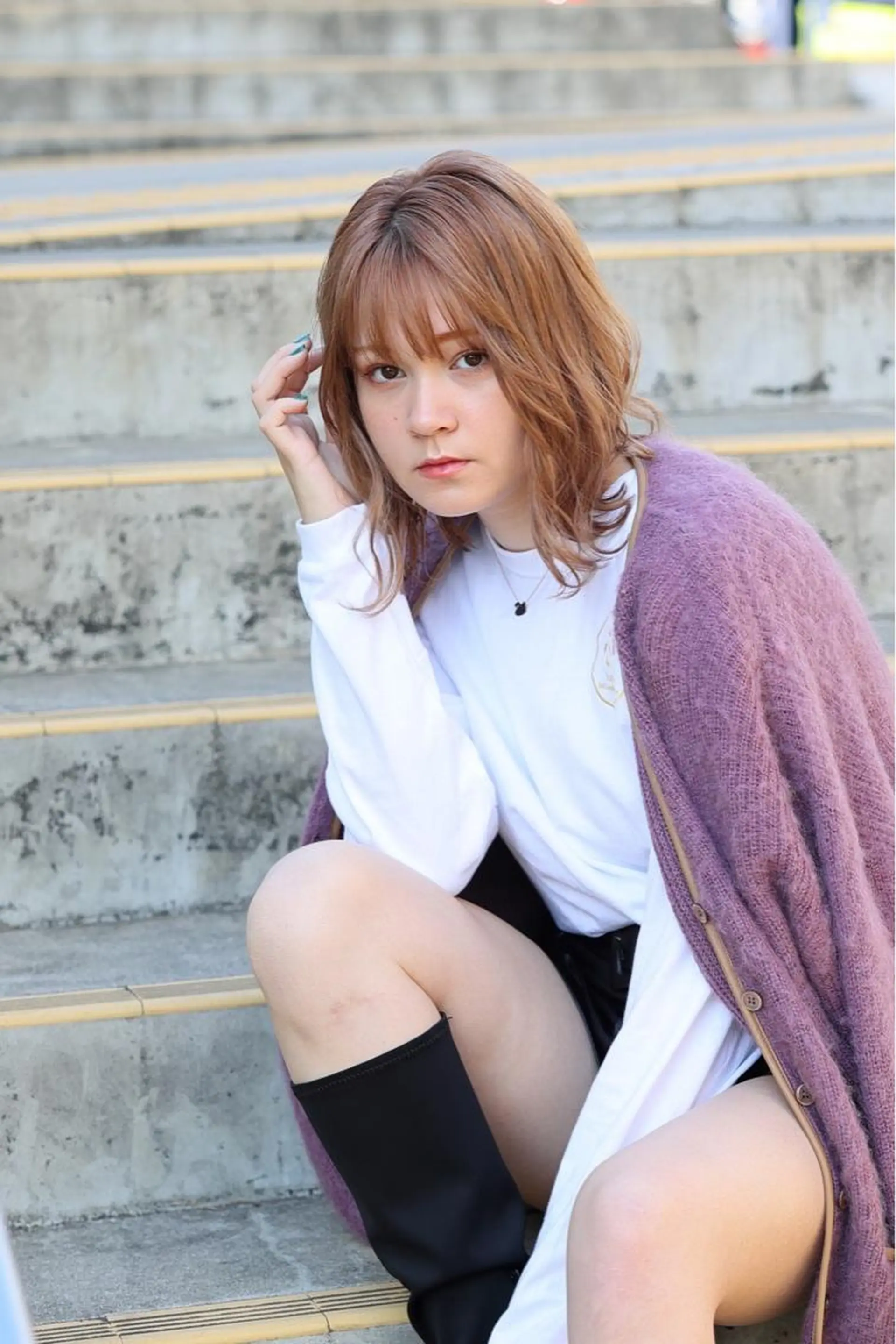 ミディアム カラー パーマ ヘアアレンジ メンズ キッズ ネイル マツエク・マツパ ヘアカラー バトヘアー渋谷 officialのヘアスタイル